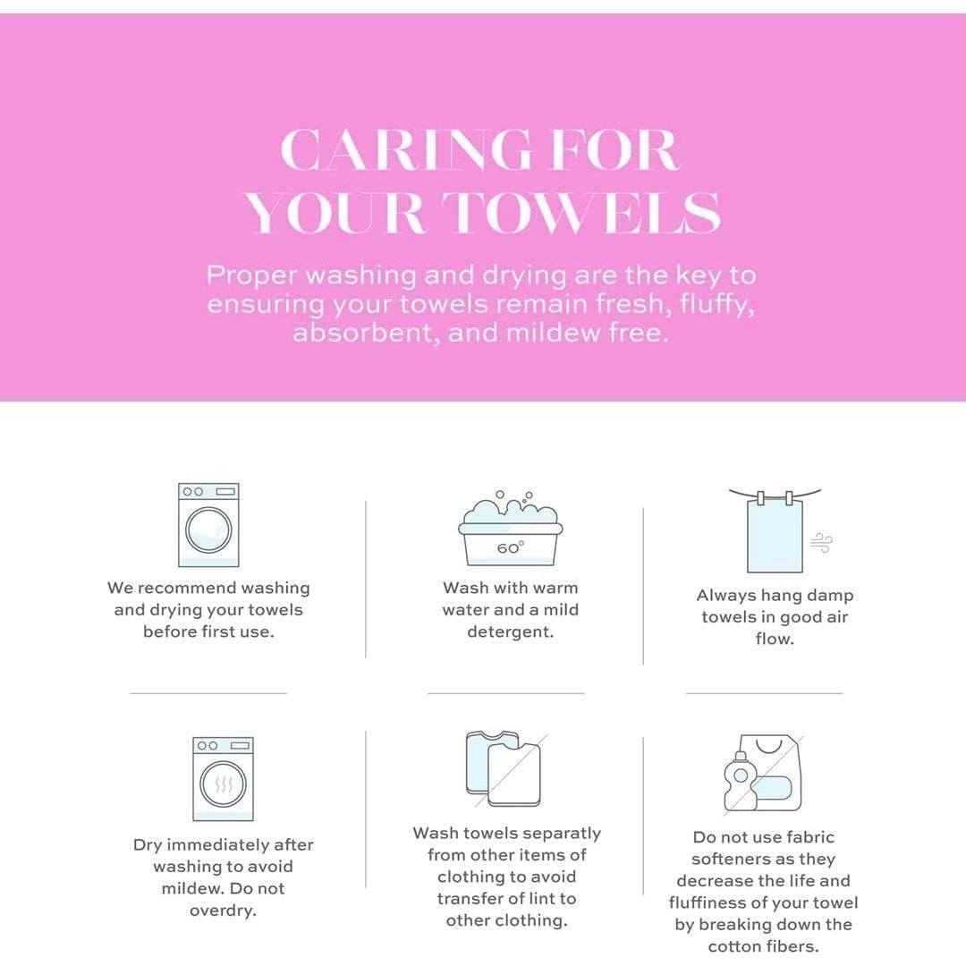 Juego de Toallas CASA COPENHAGEN 6 Piezas Algodón 500 GSM