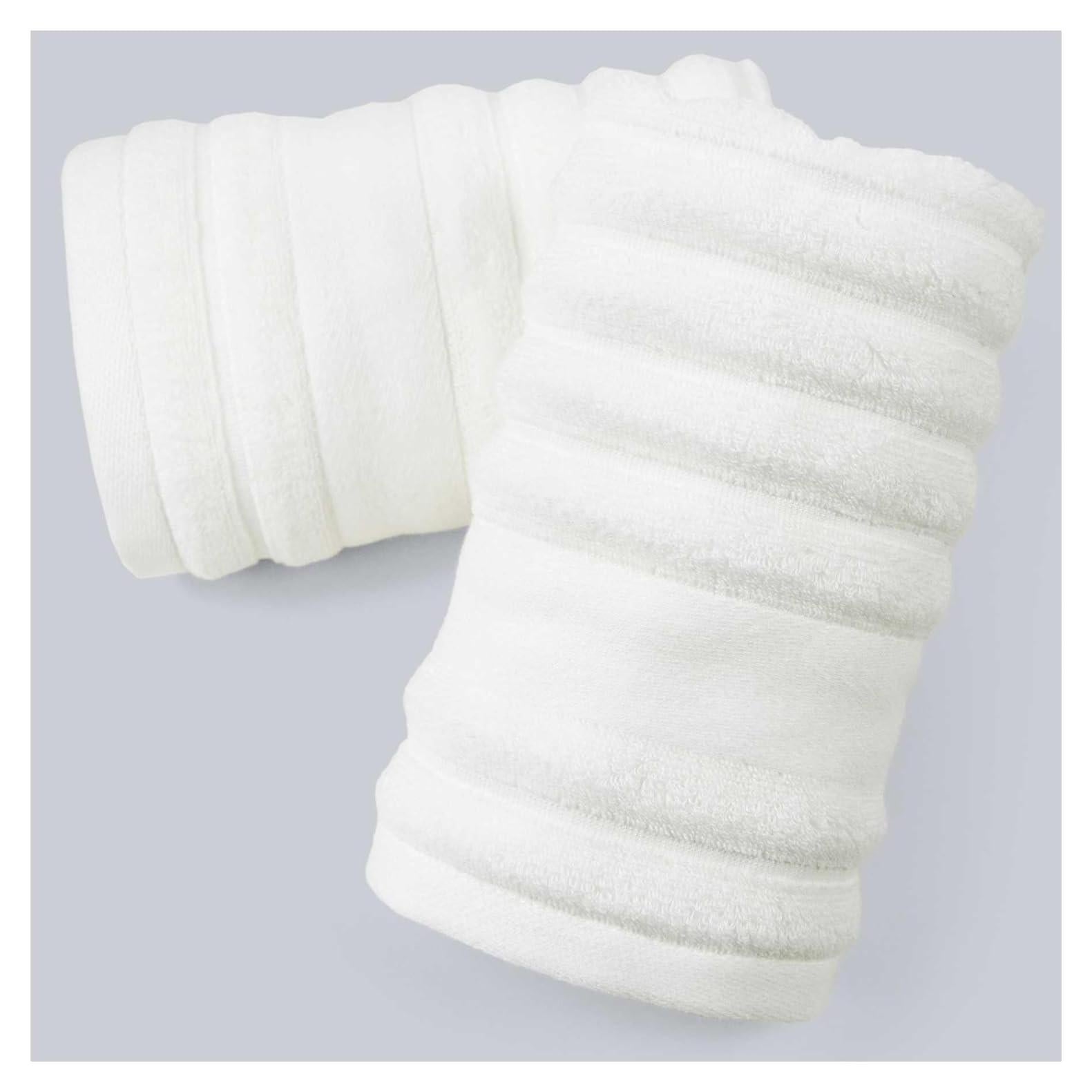 Juego de 2 Toallas de Mano Jacquotha Blancas 33x74 cm 480 GSM