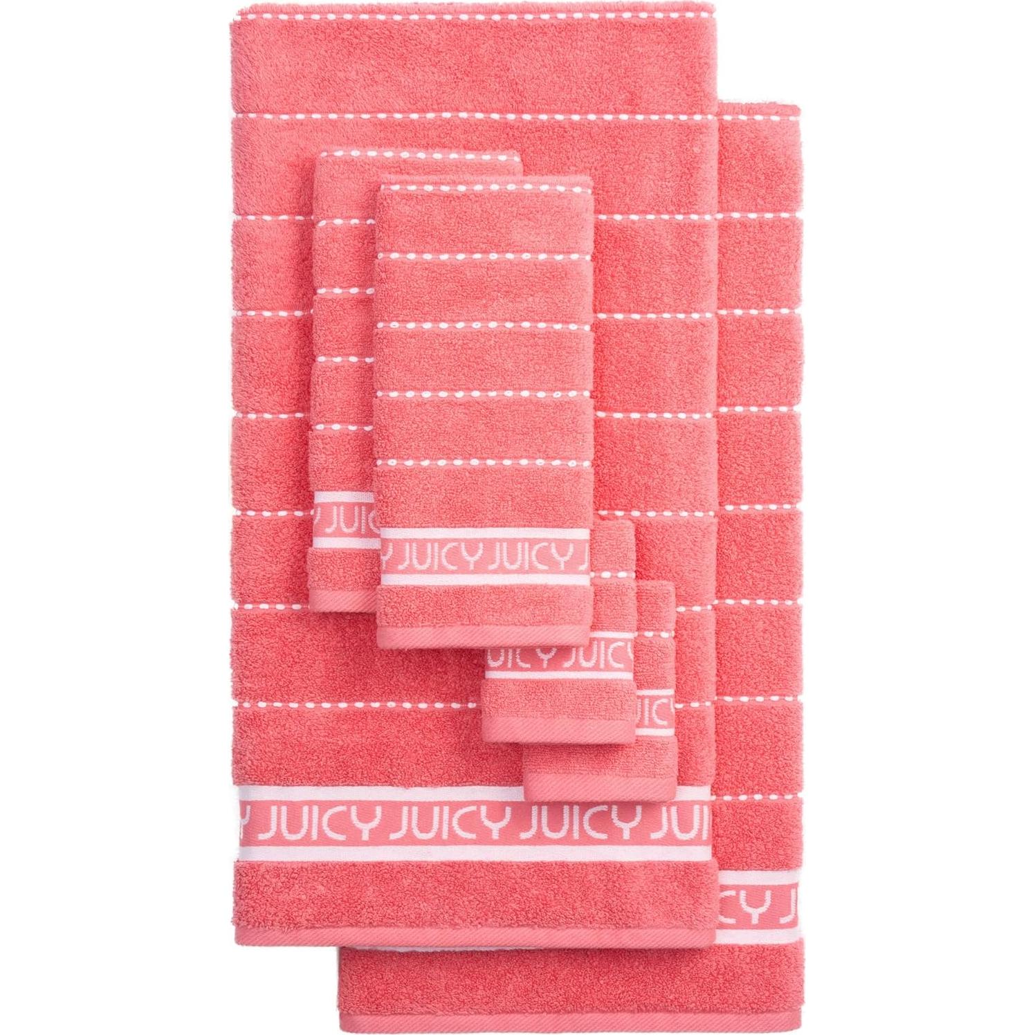 Juego de Toallas de Baño 6 Piezas Juicy Couture Coral Rosa