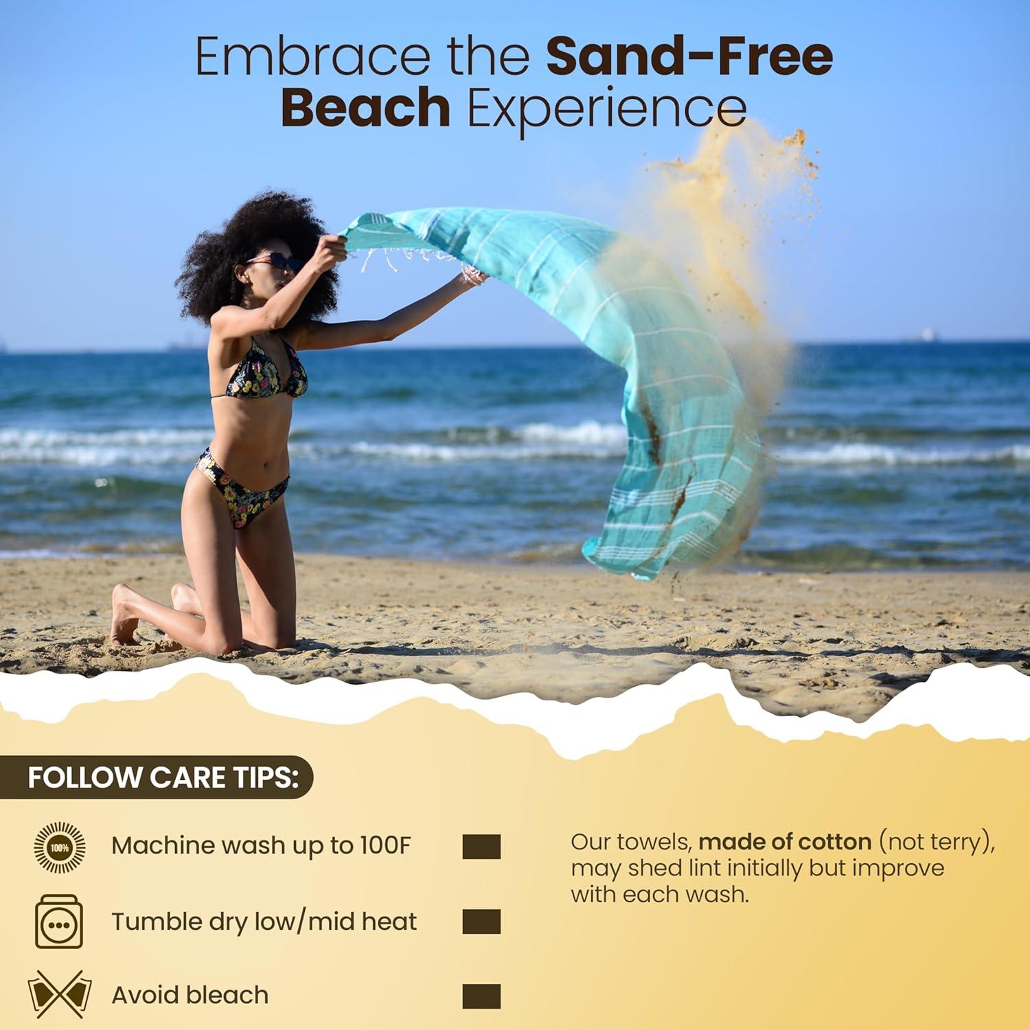 Juego de Toallas de Playa LYCIA Gold Case 6 Piezas 100% Algodón