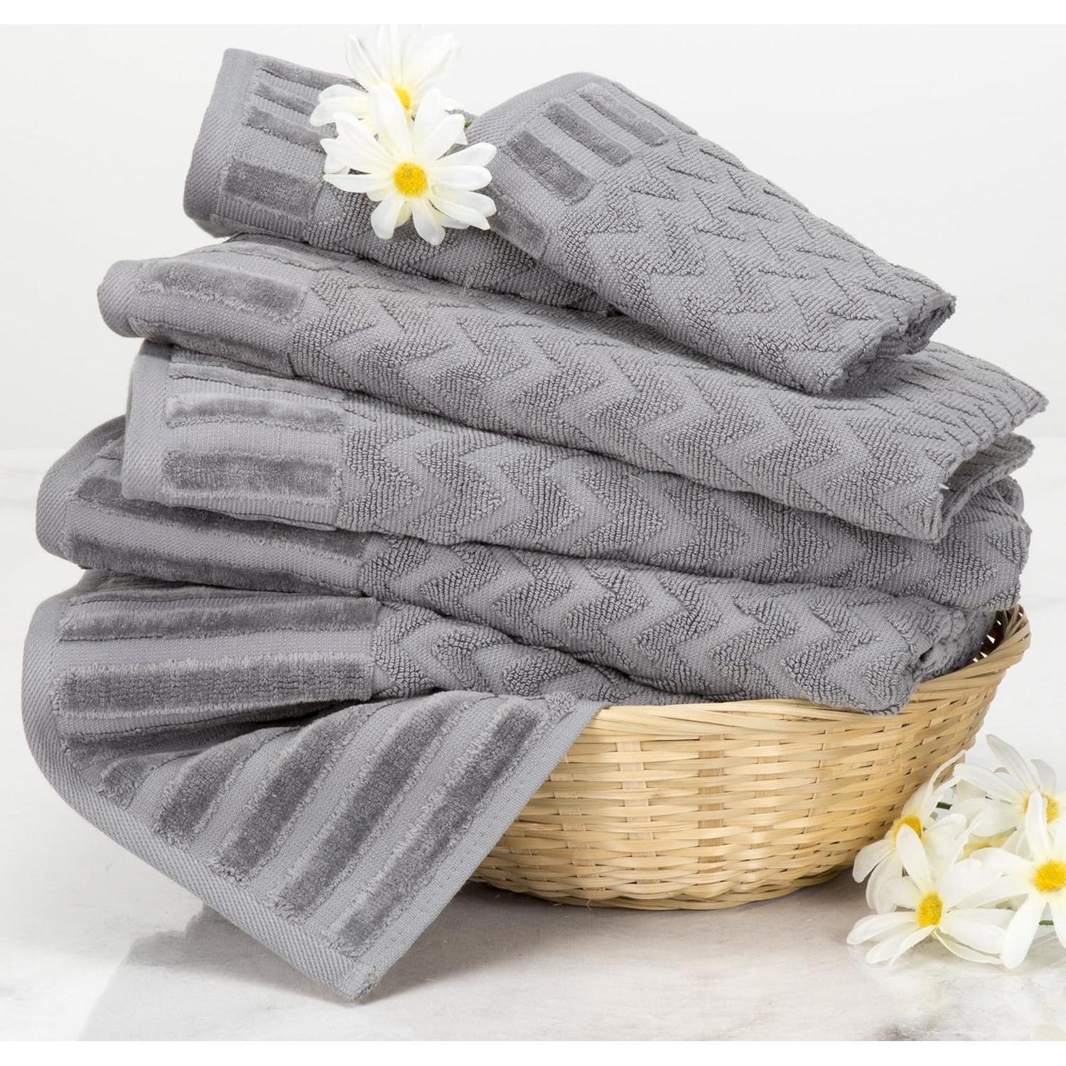 Juego de Toallas de Baño 6 Piezas Lavish Home 625GSM Algodón