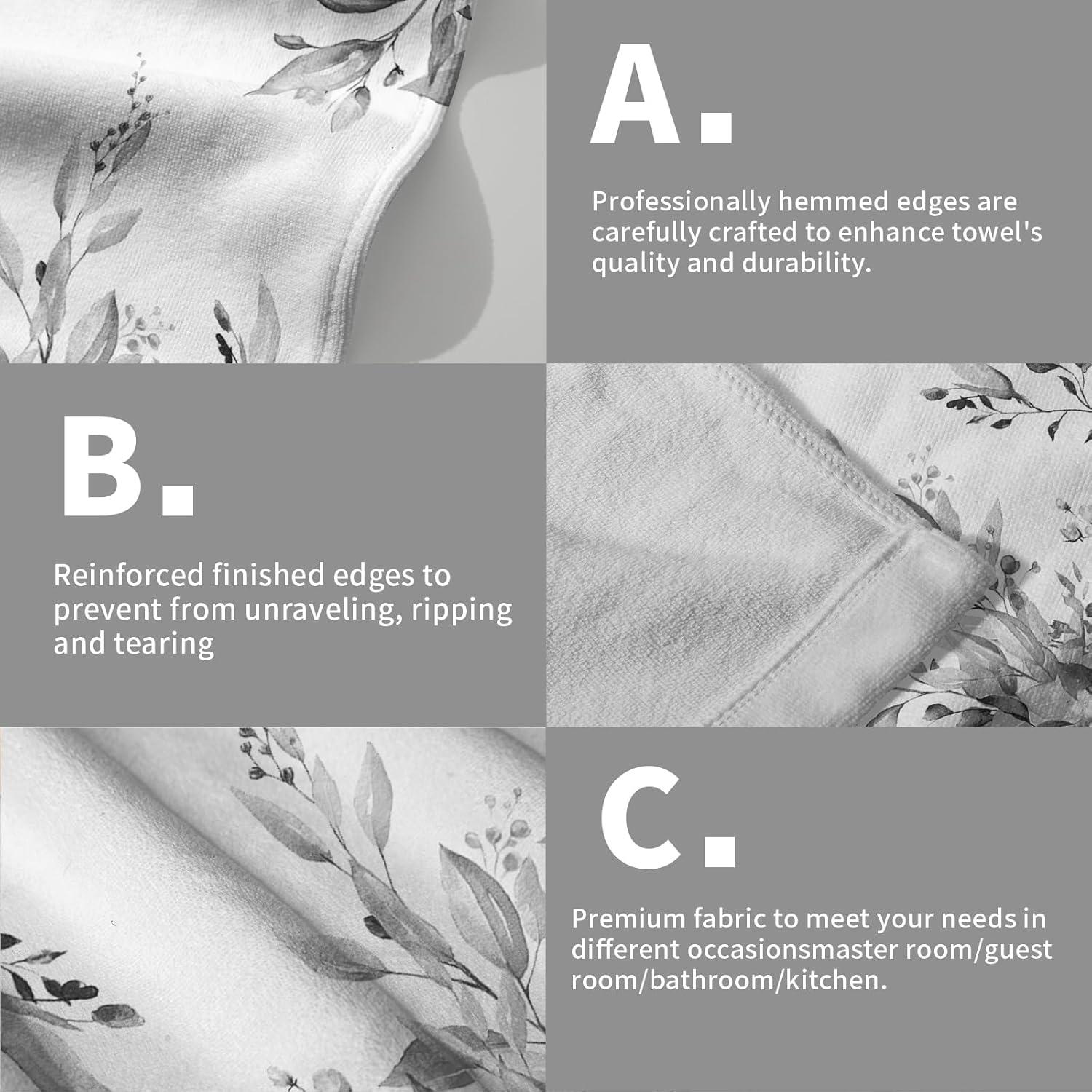 Juego de 2 Toallas de Mano Giwawa Eucalipto Gris 71.8x36.6cm