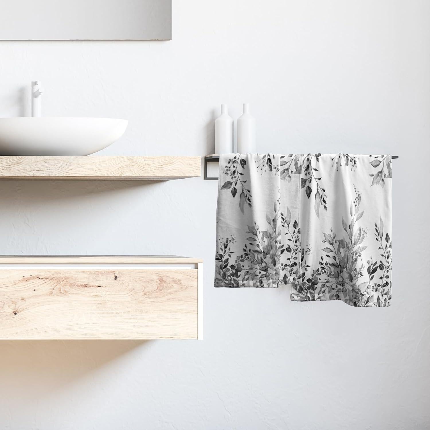 Juego de 2 Toallas de Mano Giwawa Eucalipto Gris 71.8x36.6cm