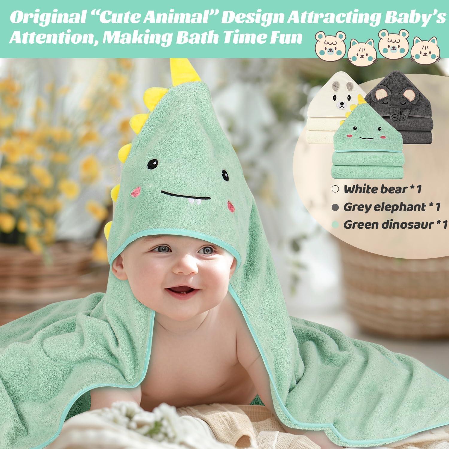 Juego de 12 Toallas con Capucha Sublaga para Bebés 80x80 cm