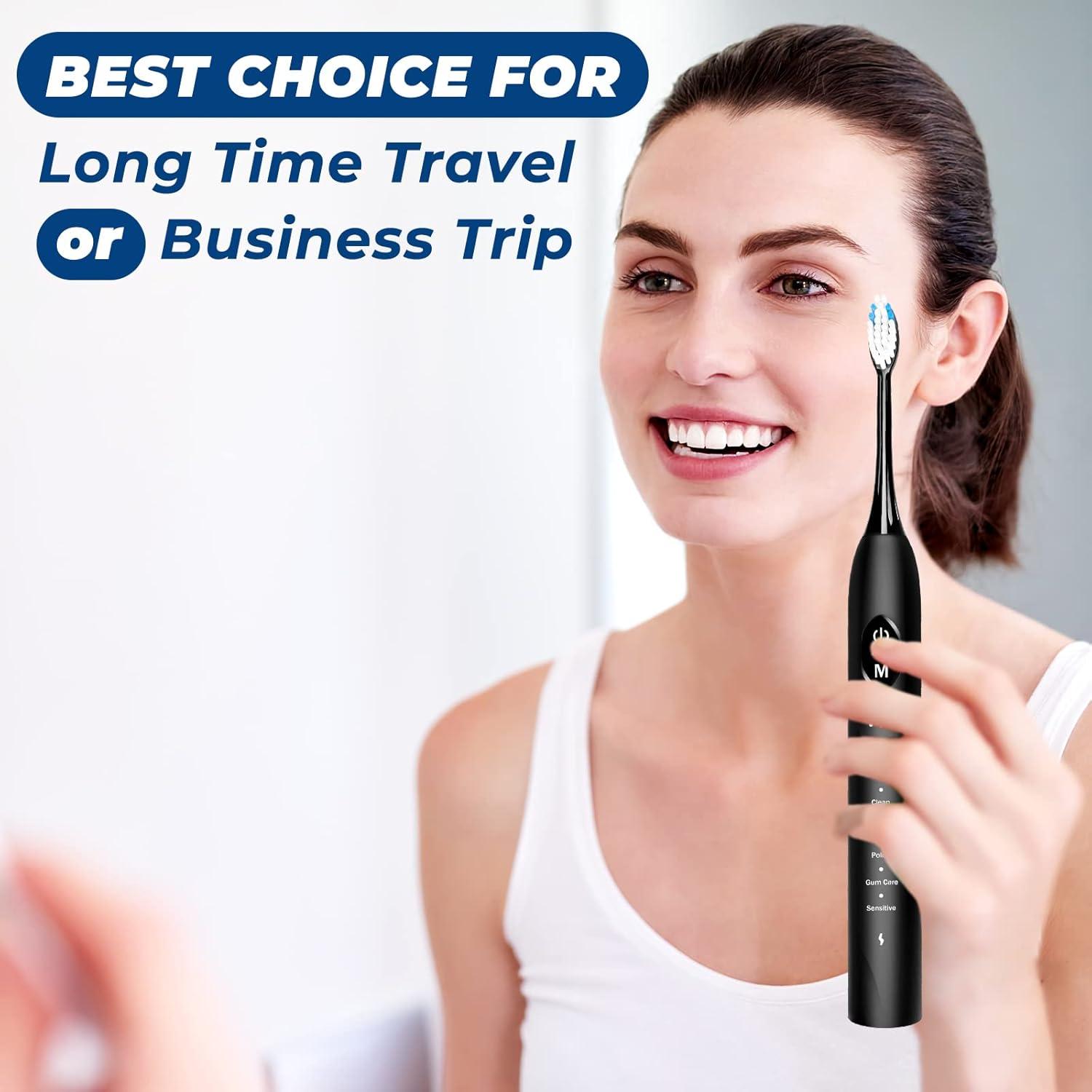 Cepillo de Dientes Eléctrico Sonic PERBOL US-D12 Negro Antiguo