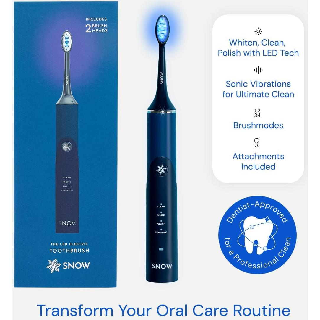 Cepillo de Dientes Eléctrico SNOW LED Blanqueador Azul Polar