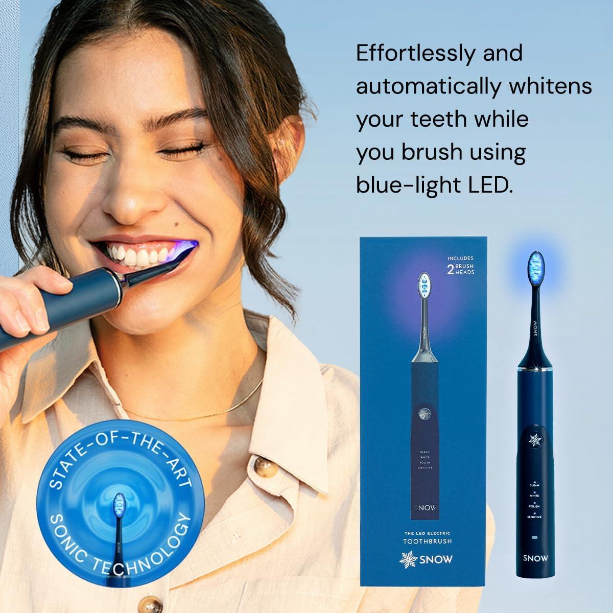 Cepillo de Dientes Eléctrico SNOW LED Blanqueador Azul Polar