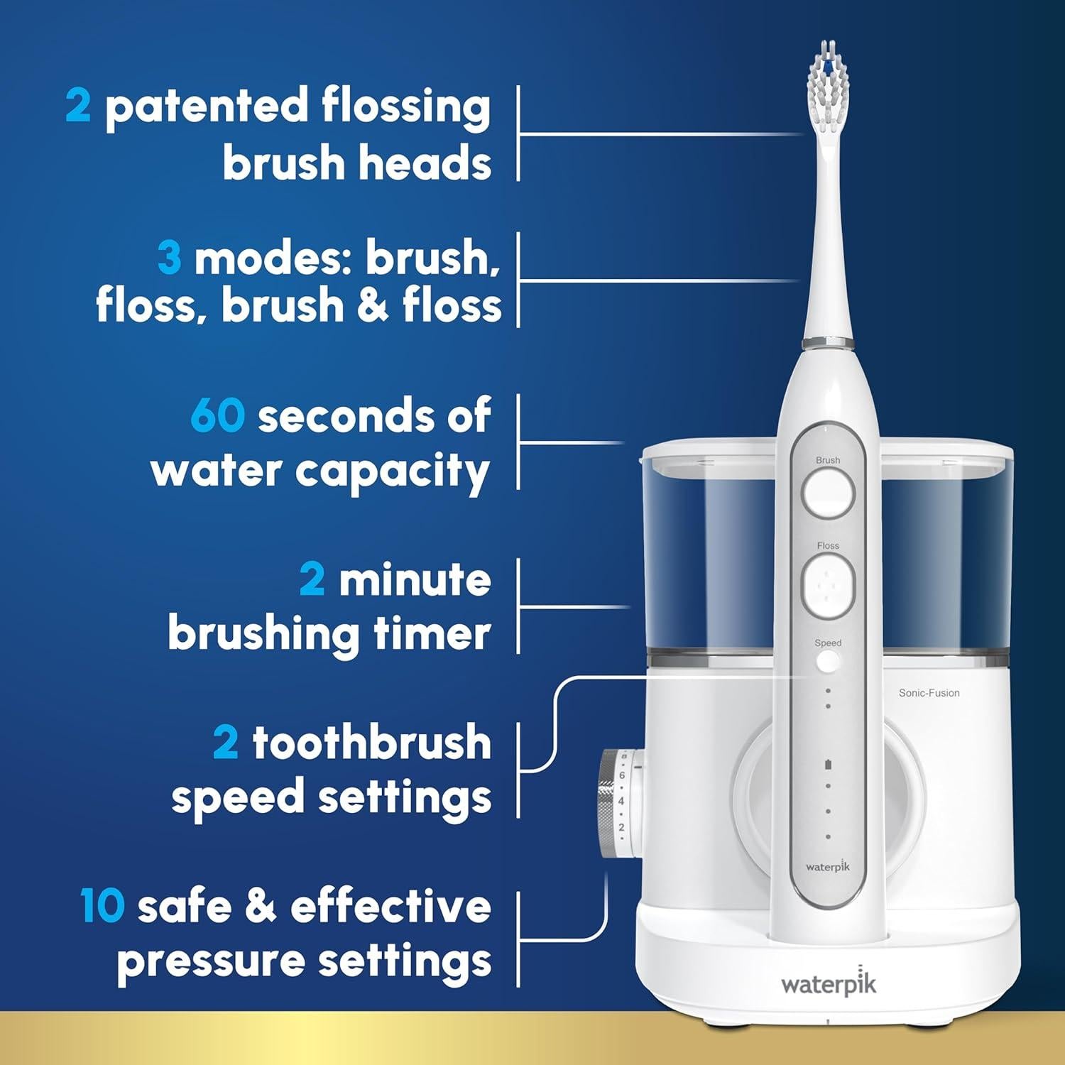 Cepillo de dientes eléctrico Waterpik Sonic-Fusion 2.0 Blanco
