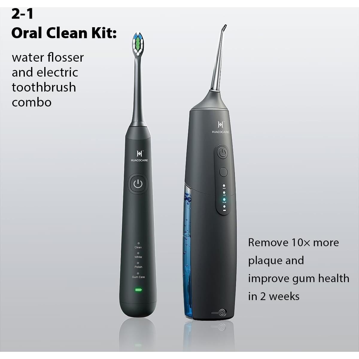 Kit de Limpieza Oral HUACO CARE H3 PLUS - Irrigador y Cepillo Eléctrico