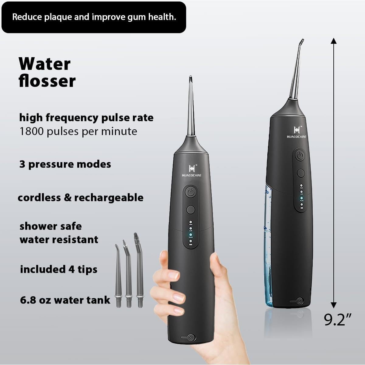 Kit de Limpieza Oral HUACO CARE H3 PLUS - Irrigador y Cepillo Eléctrico