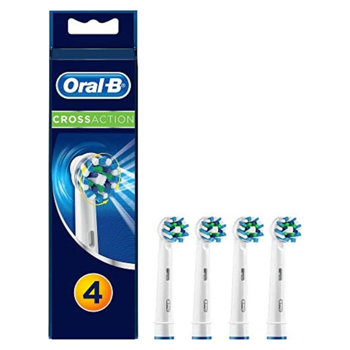 Cabezas de cepillo Oral B Cross Action - 4 unidades con cerdas antibacterianas