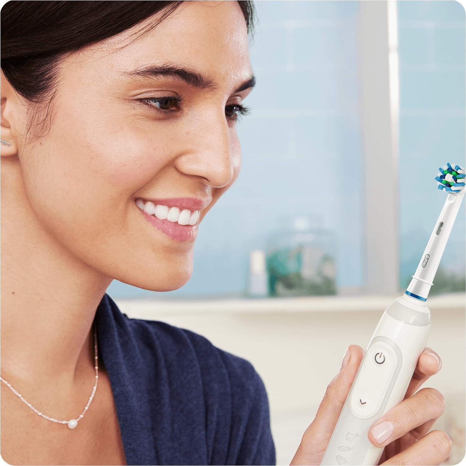 Cabezas de cepillo Oral B Cross Action - 4 unidades con cerdas antibacterianas