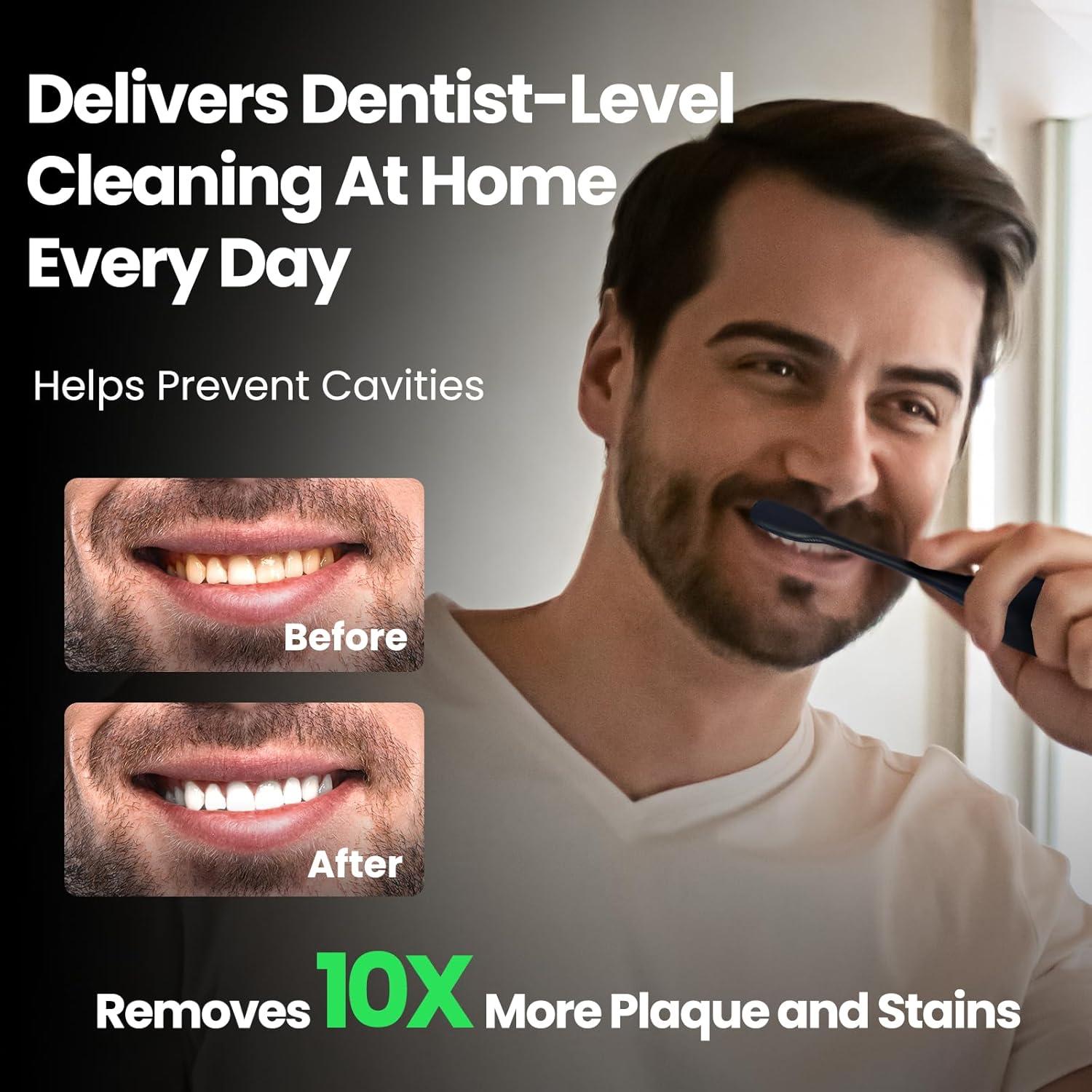 Cepillo de Dientes Eléctrico Sonic Marlincare B10PRO - 5 Modos, 180 Días Batería