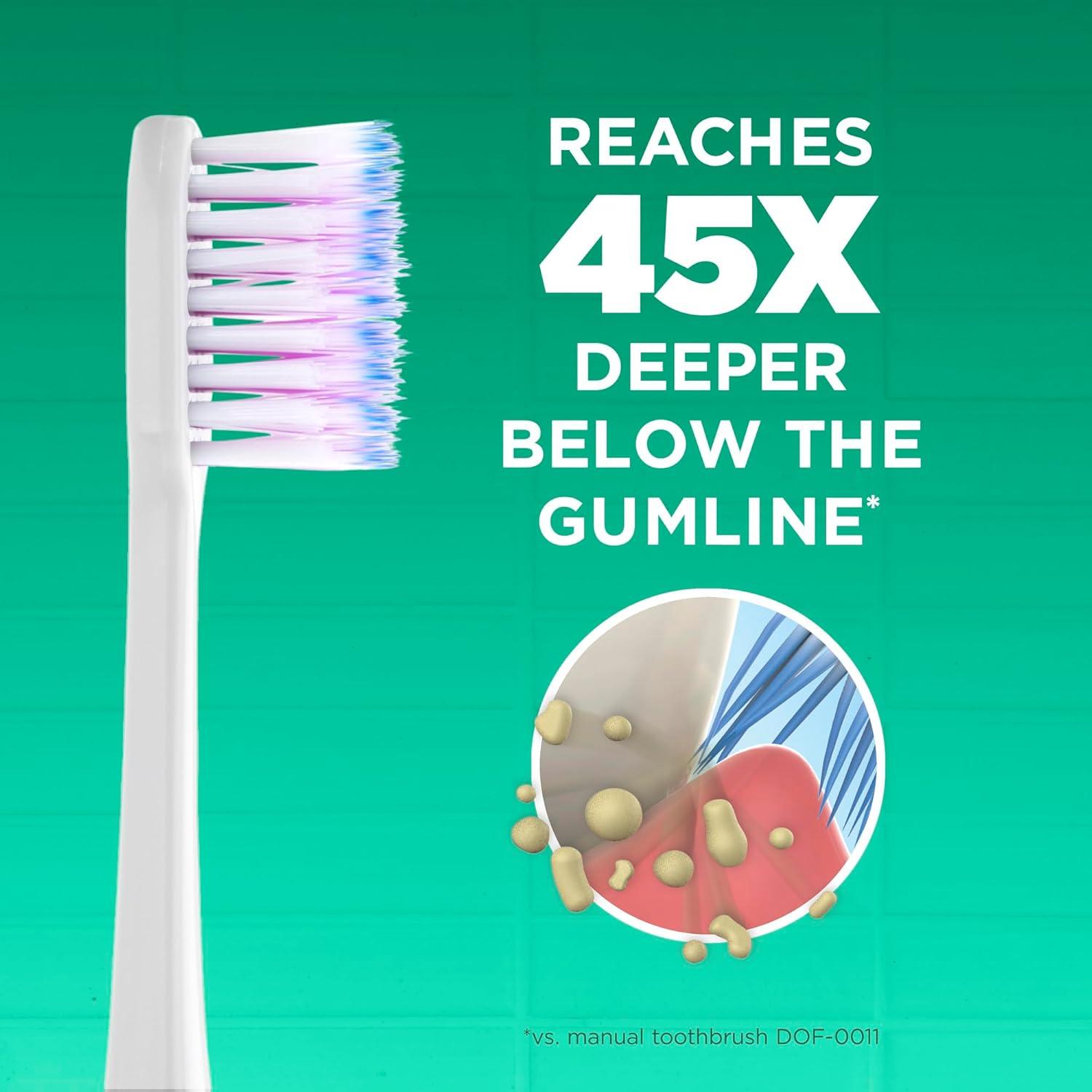 Cepillo de dientes GUM Sonic con 2 cabezales recambio, blanco