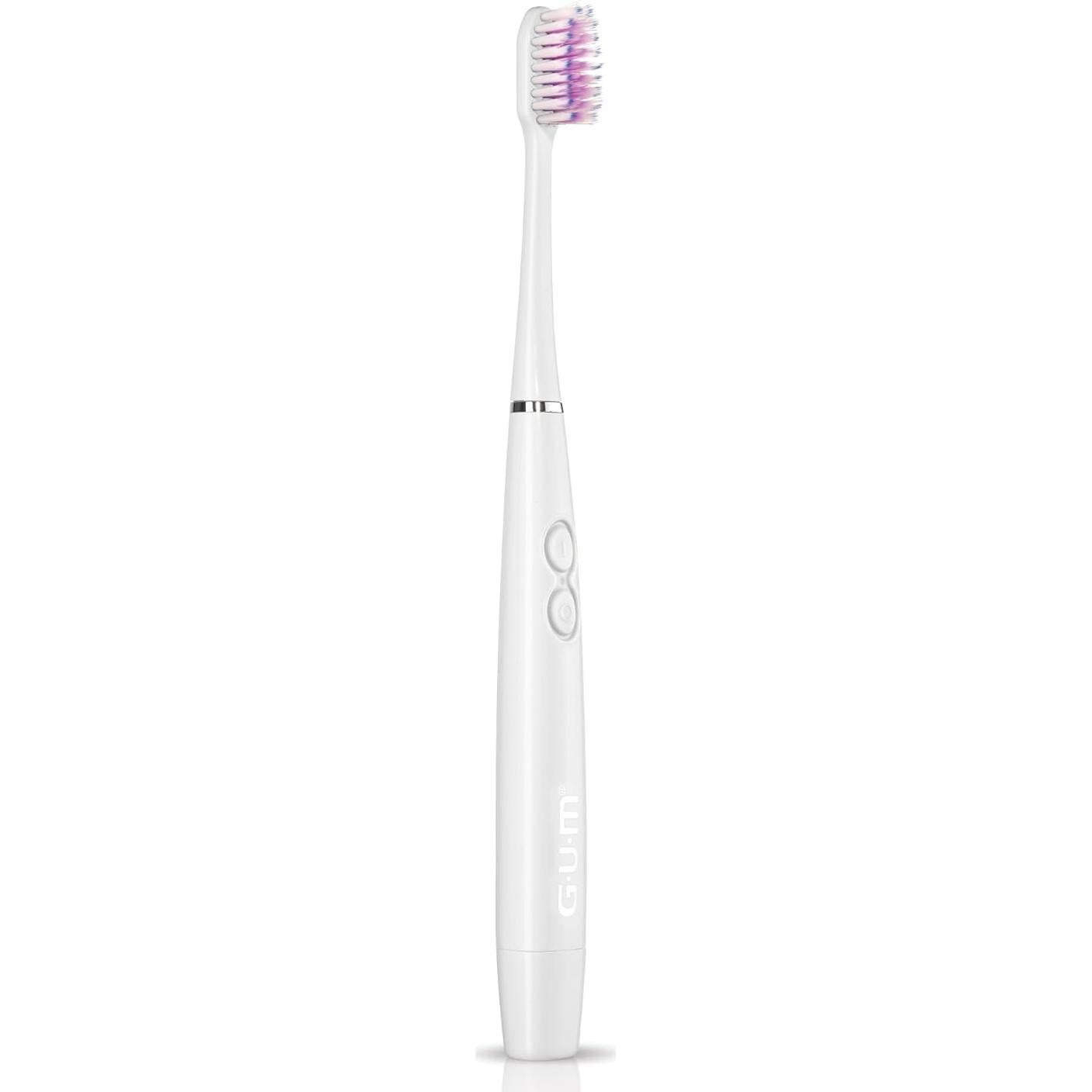 Cepillo de dientes GUM Sonic con 2 cabezales recambio, blanco