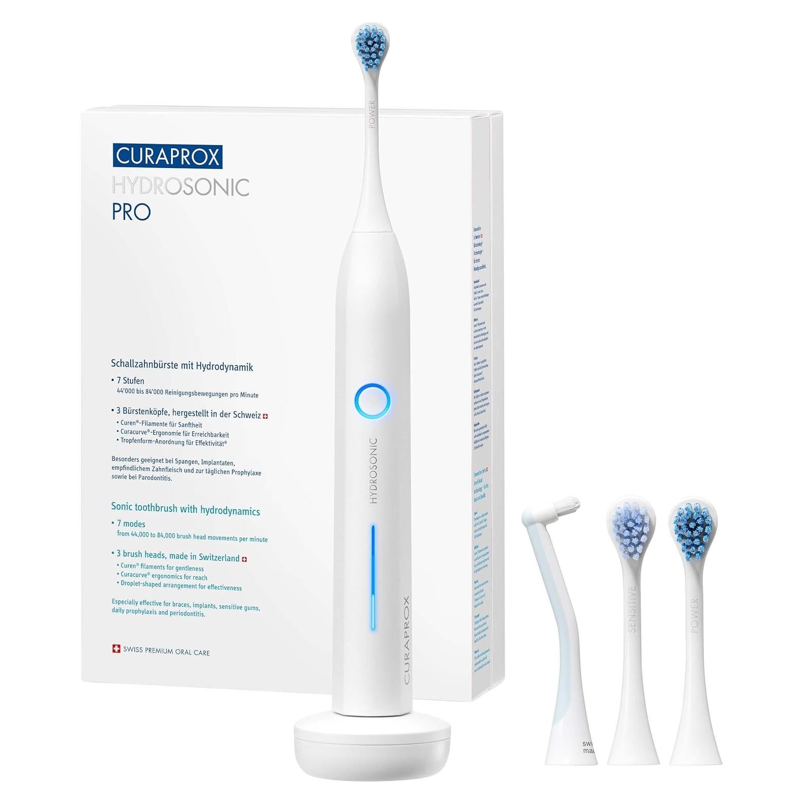 Cepillo de dientes ultrasónico Curaprox Hydrosonic Pro - 3 cabezales