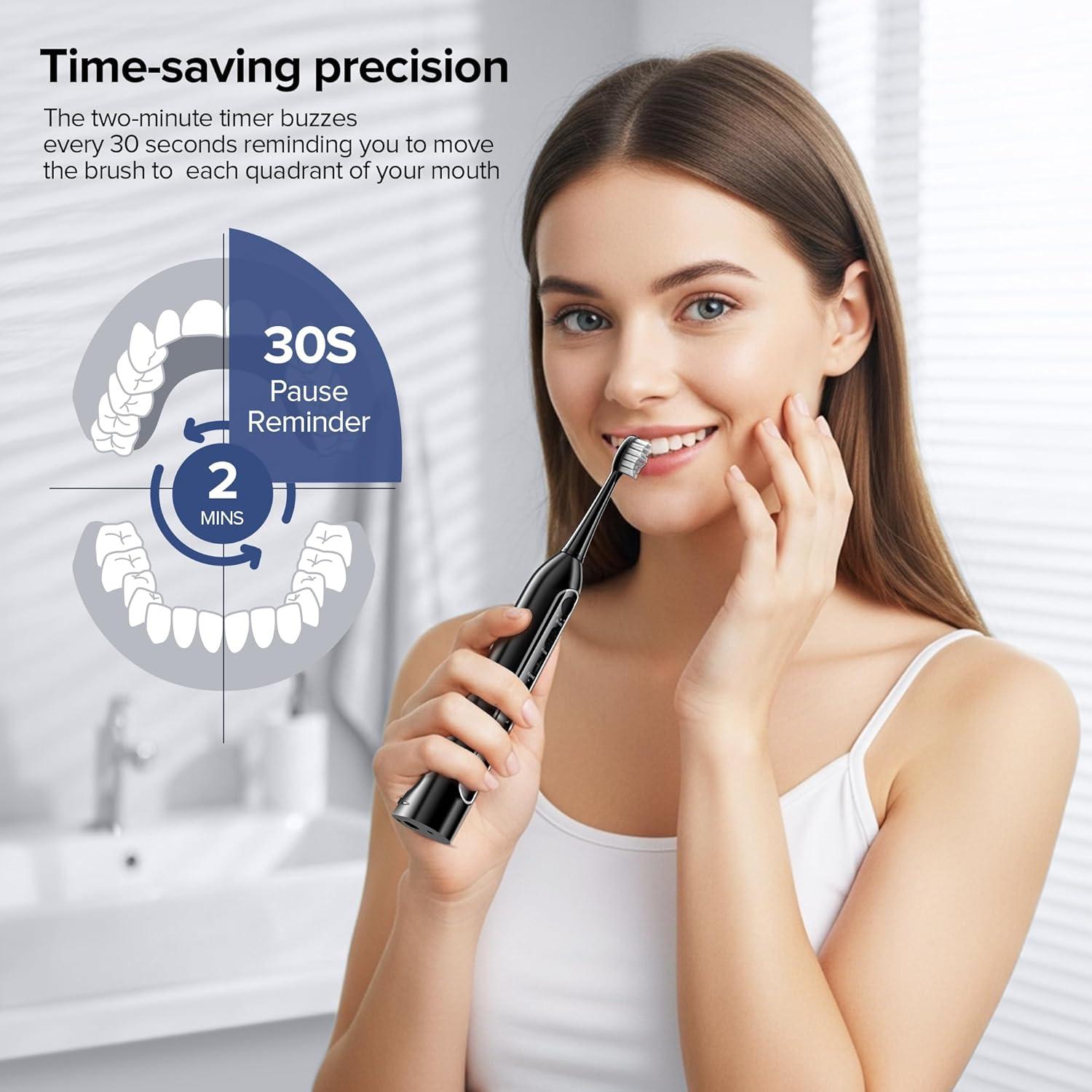 Hilo Dental Eléctrico y Cepillo Sonic Benhip - 3 Modos, IPX7