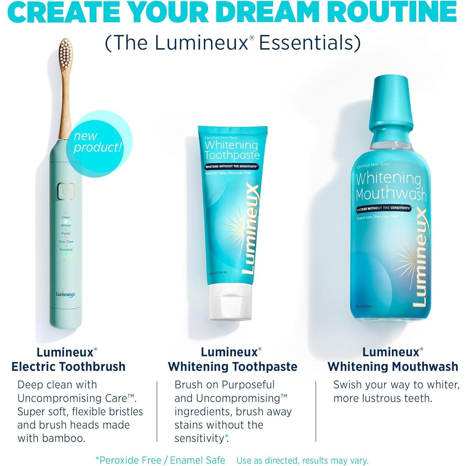 Cepillo de Dientes Eléctrico Lumineux de Bambú Rosa - 2 Cabezas