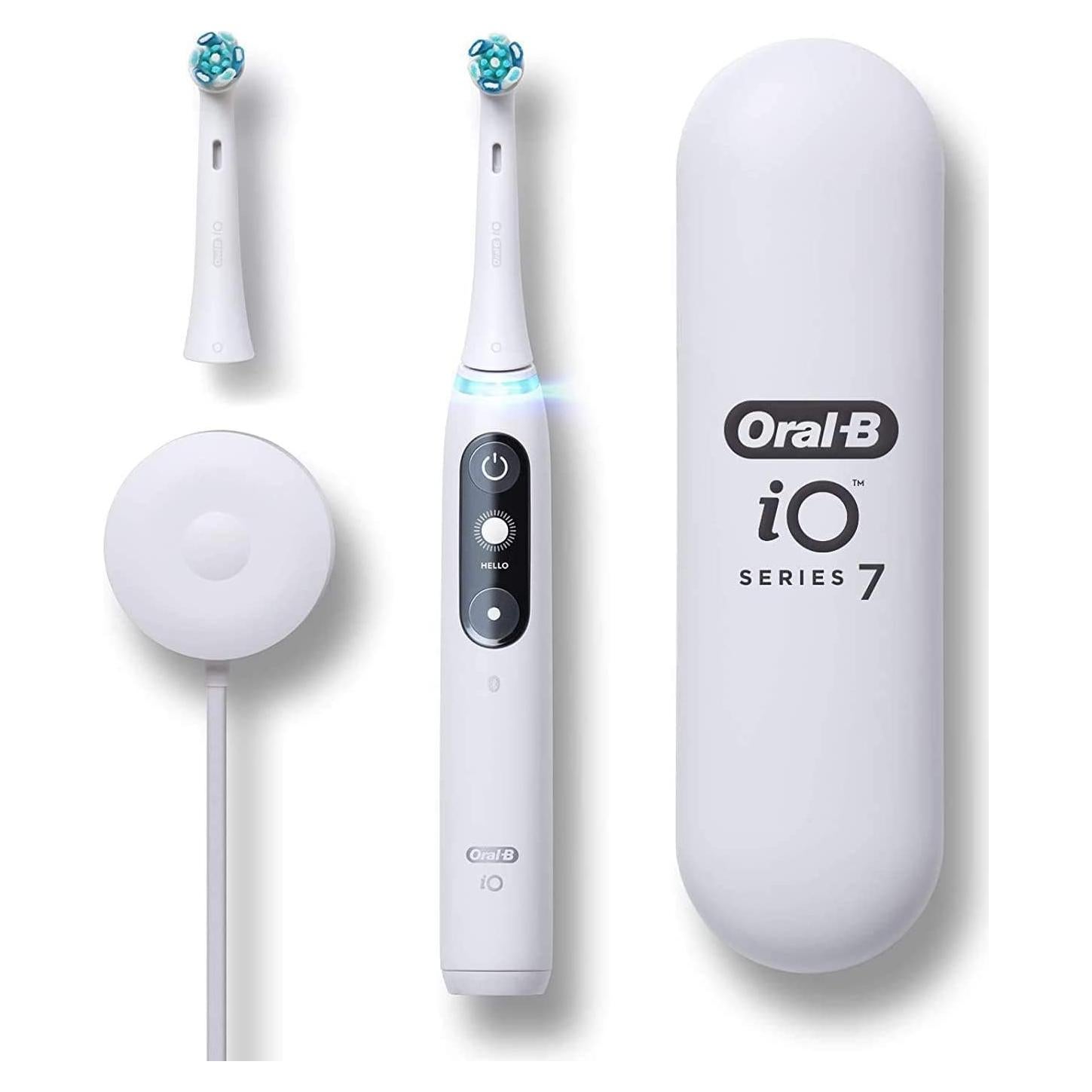 Cepillo de dientes eléctrico Oral-B iO Series 7 con 2 cabezales, Blanco