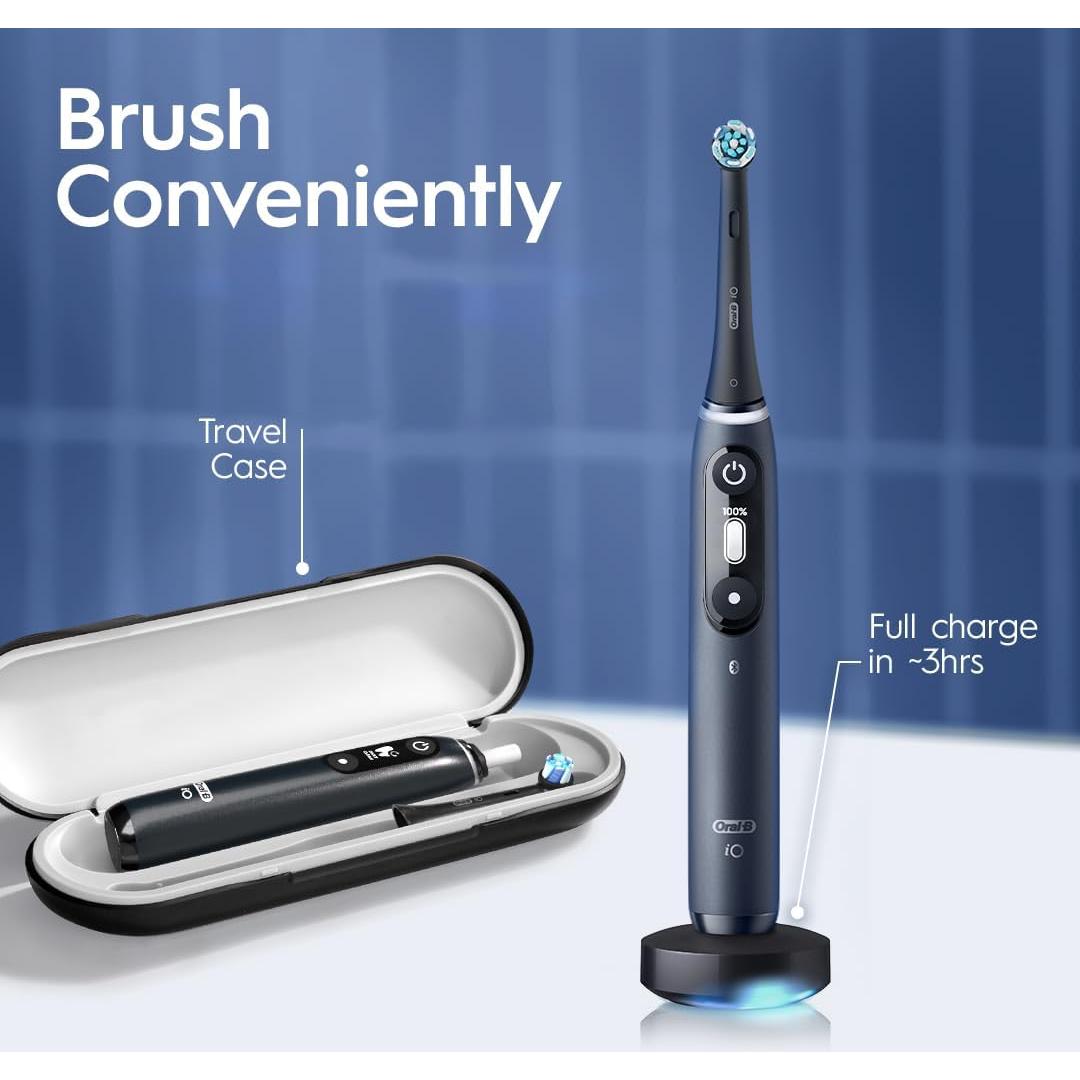 Cepillo de dientes eléctrico Oral-B iO Series 7 con 2 cabezales, Blanco