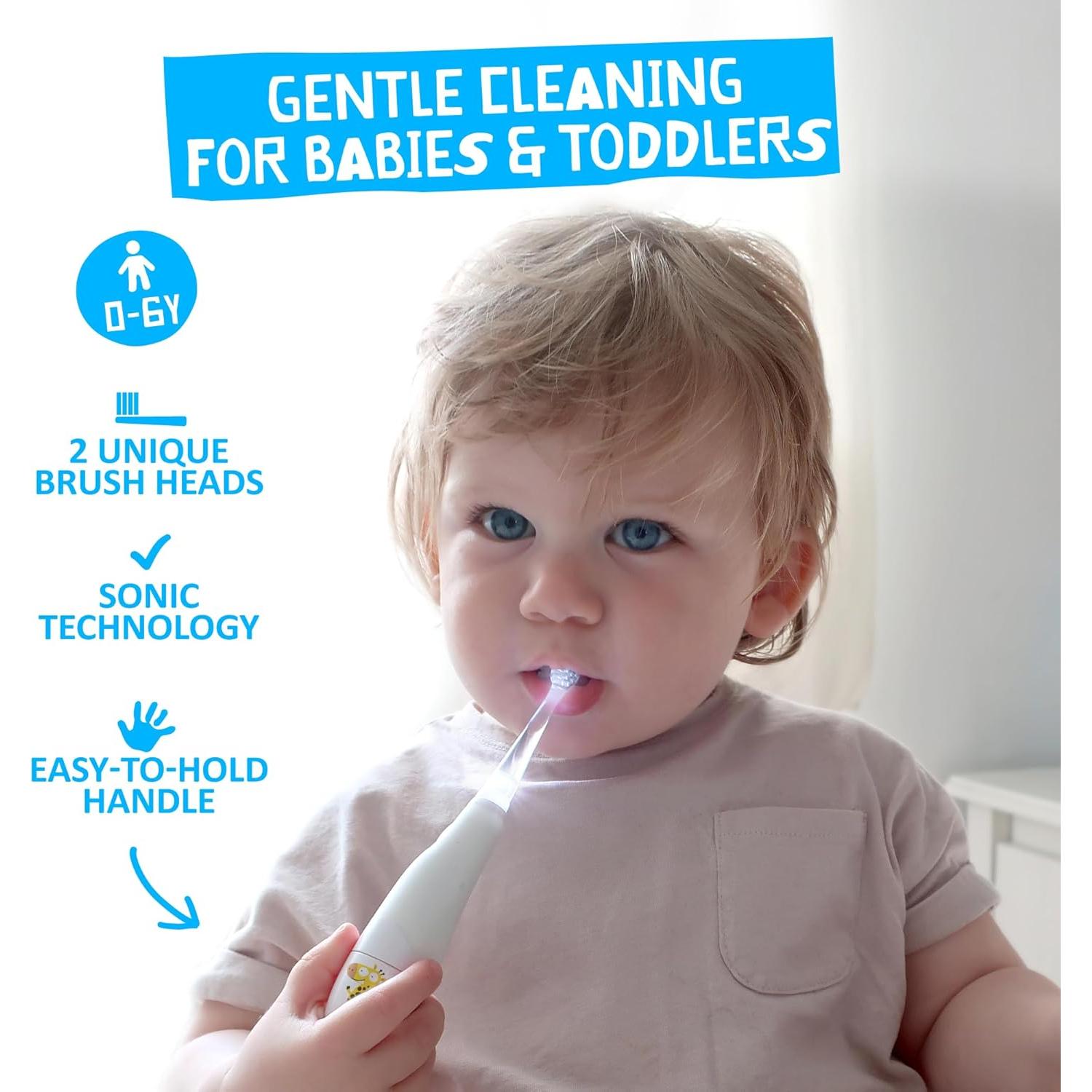 Cepillo de Dientes Eléctrico Jack N' Jill Tickle para Niños - 2 Cabezas