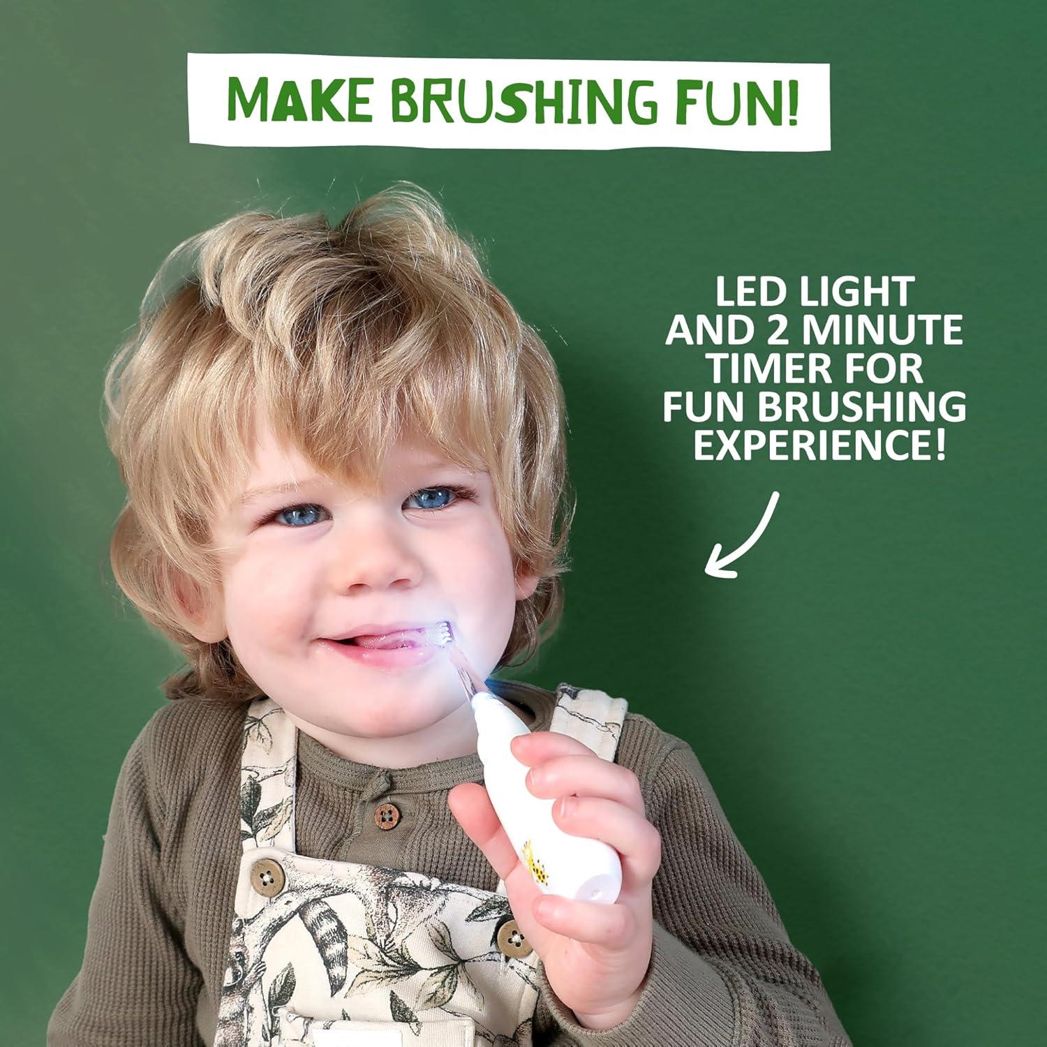 Cepillo de Dientes Eléctrico Jack N' Jill Tickle para Niños - 2 Cabezas