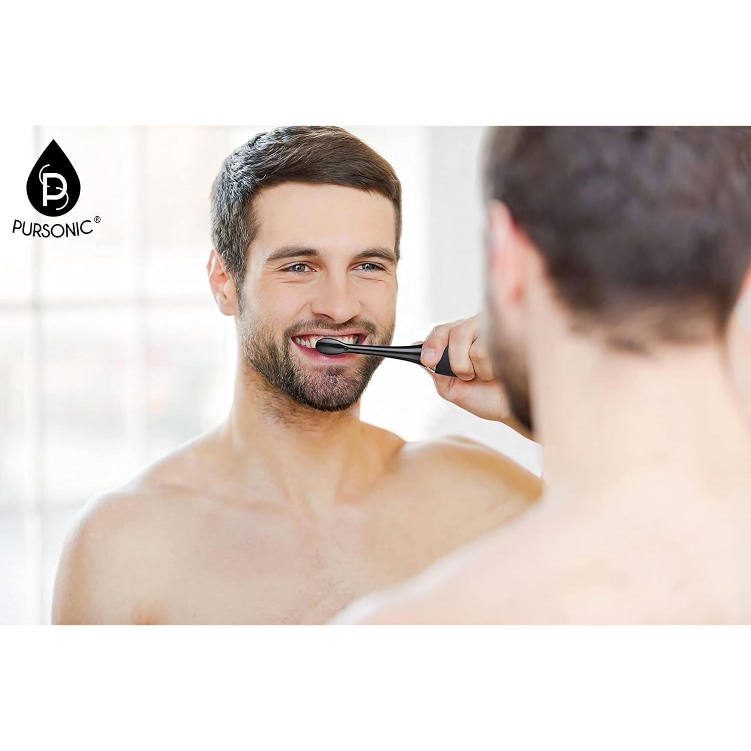 Cepillo de dientes sónico Pursonic TBUSB200-12 Negro 38000 RPM