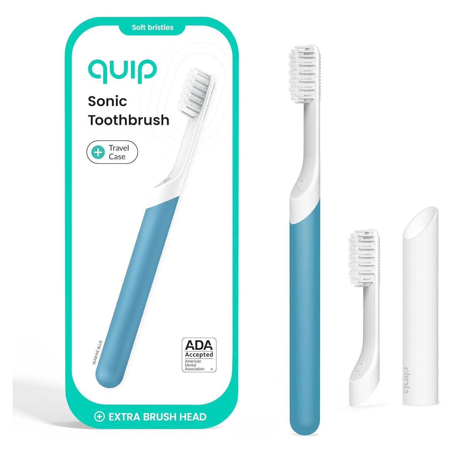 Cepillo de dientes eléctrico Quip Sonic con estuche viaje - Azul