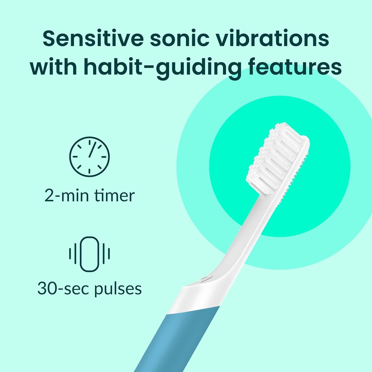 Cepillo de dientes eléctrico Quip Sonic con estuche viaje - Azul