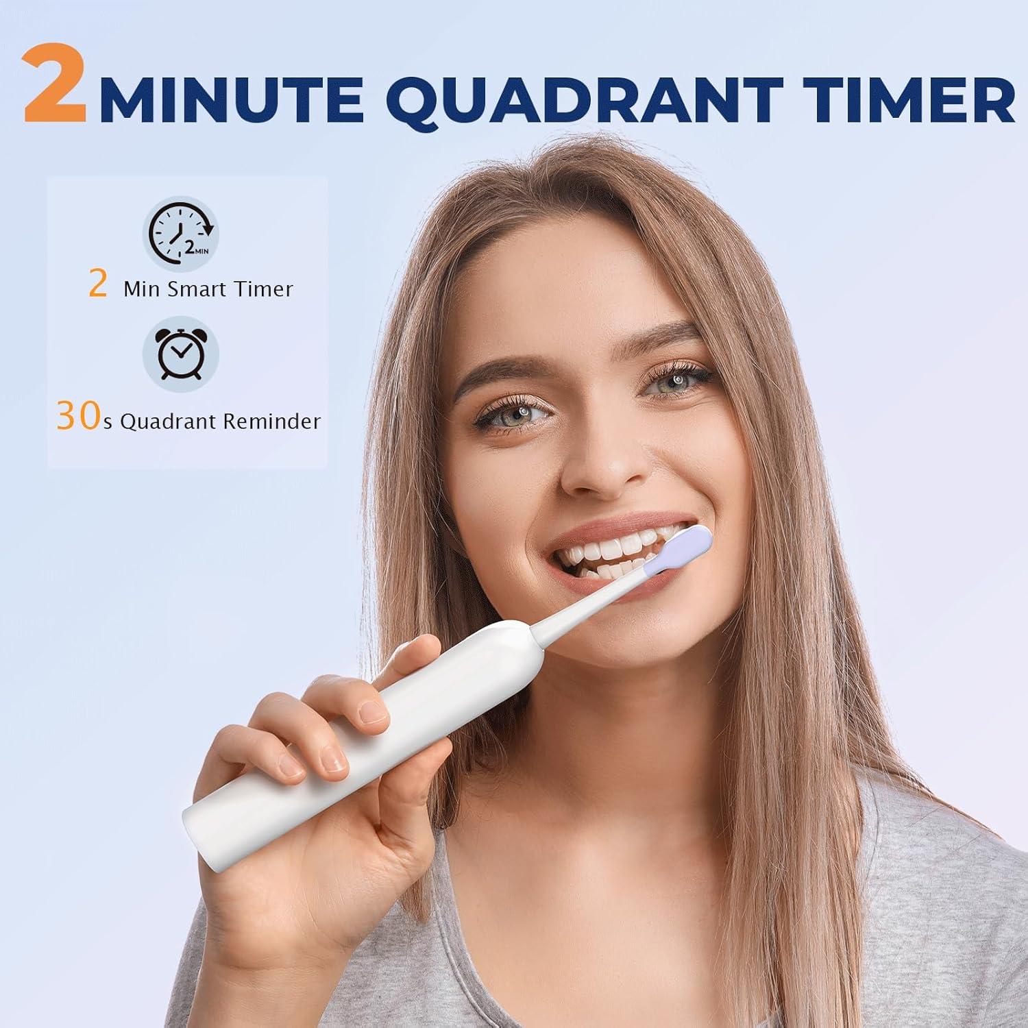 Cepillo de Dientes Eléctrico Sonic XOKK con 6 Cabezas y 4 Modos