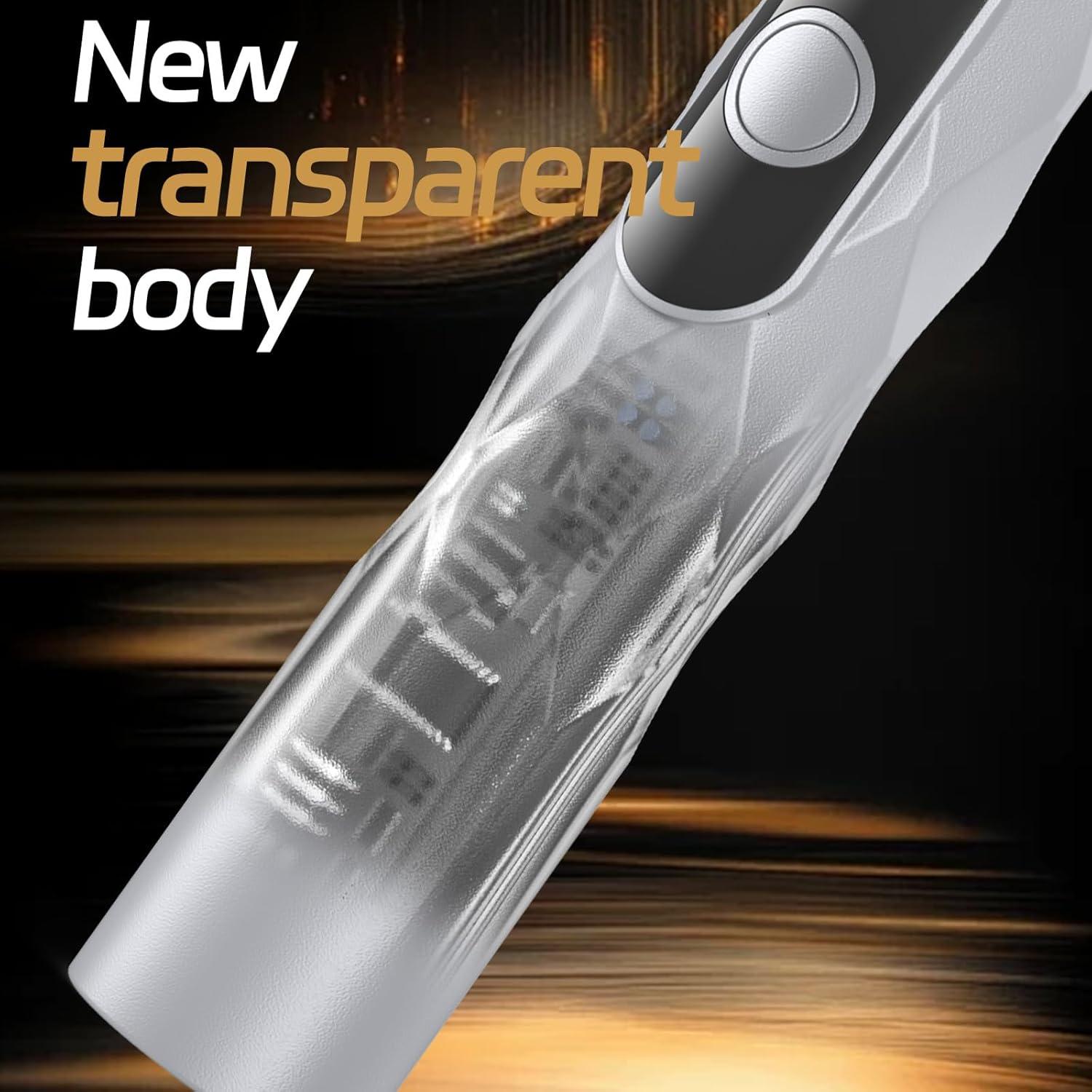 Cepillo de dientes eléctrico Lumivoid plata 10 cabezales 5 modos