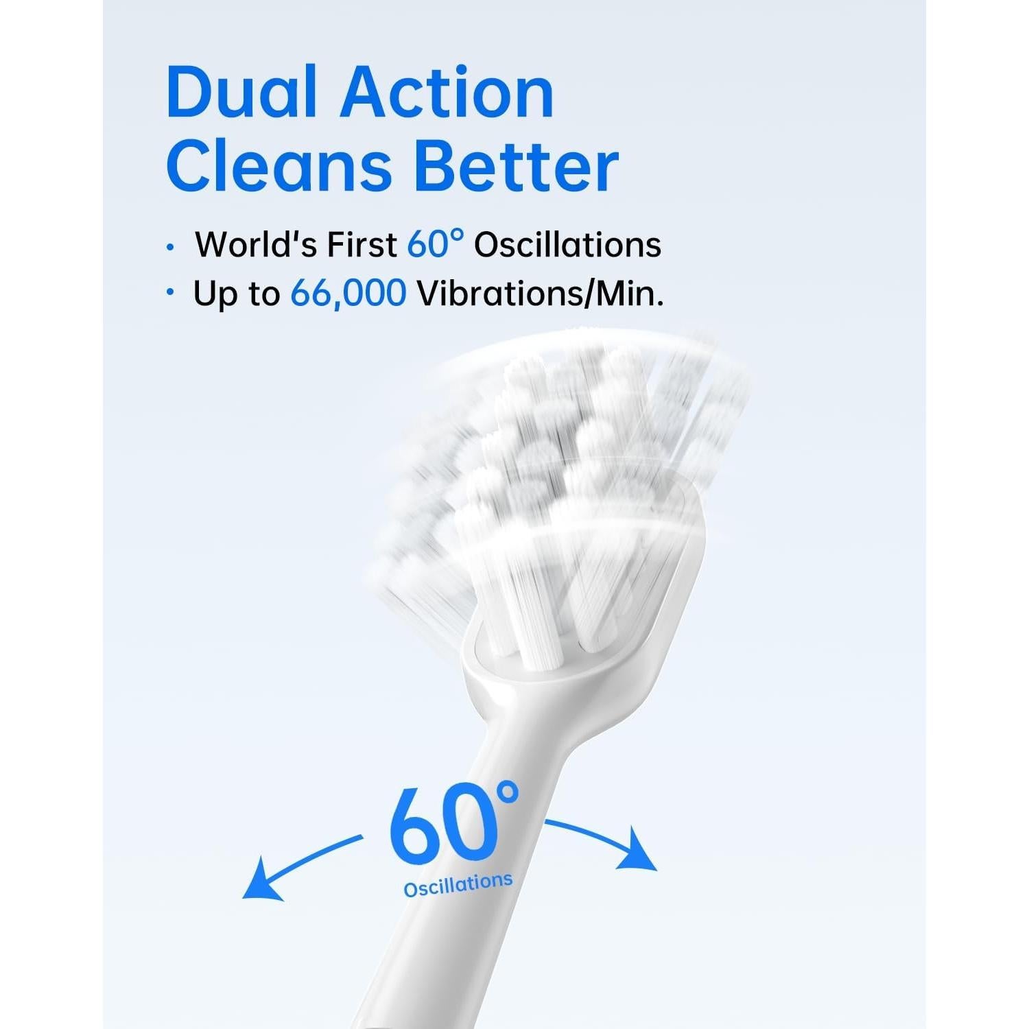 Cepillo de Dientes Eléctrico Laifen Wave, 66,000 Vibraciones, 3 Cabezas