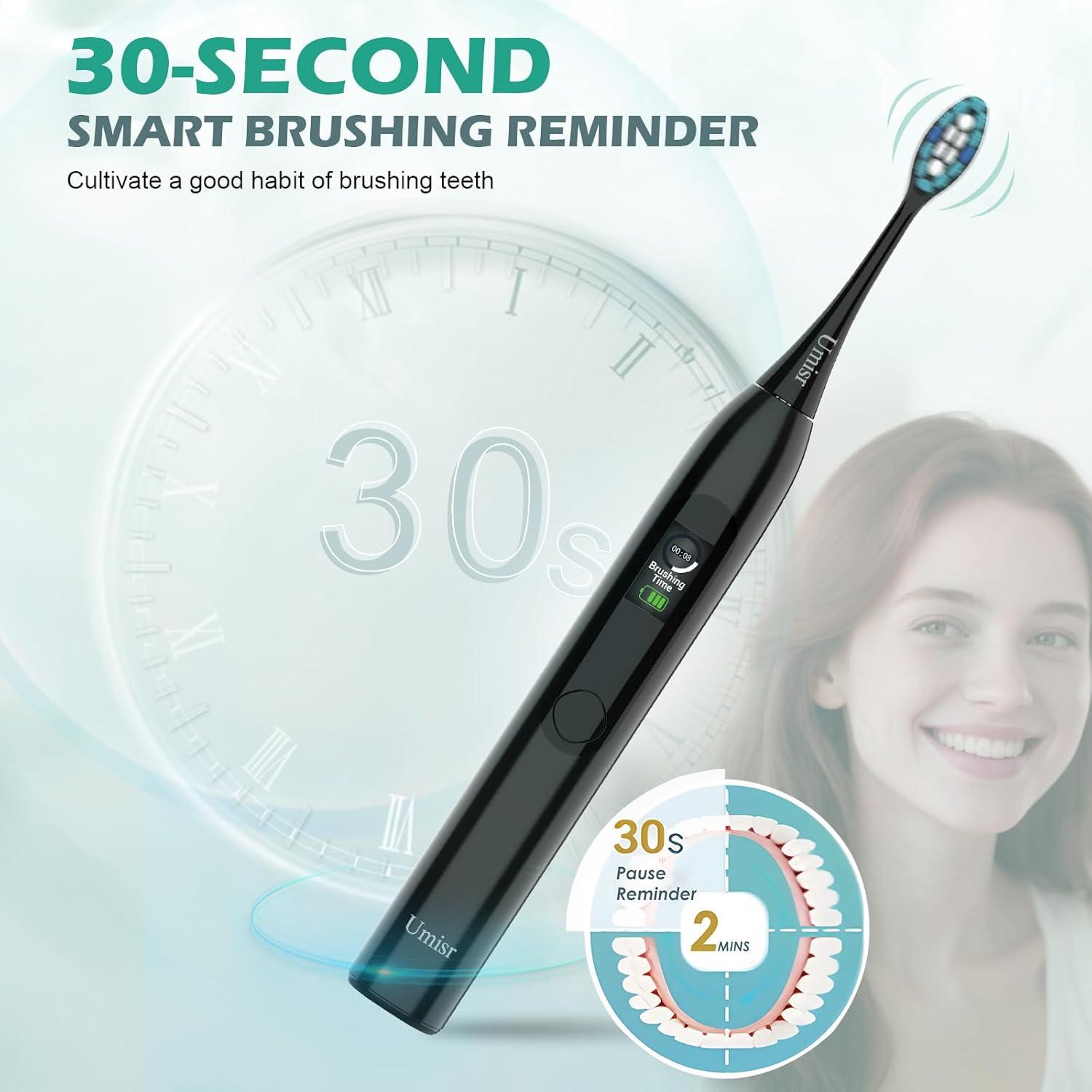 Cepillo de dientes eléctrico Umisr D92 con 5 modos y 90 días de batería
