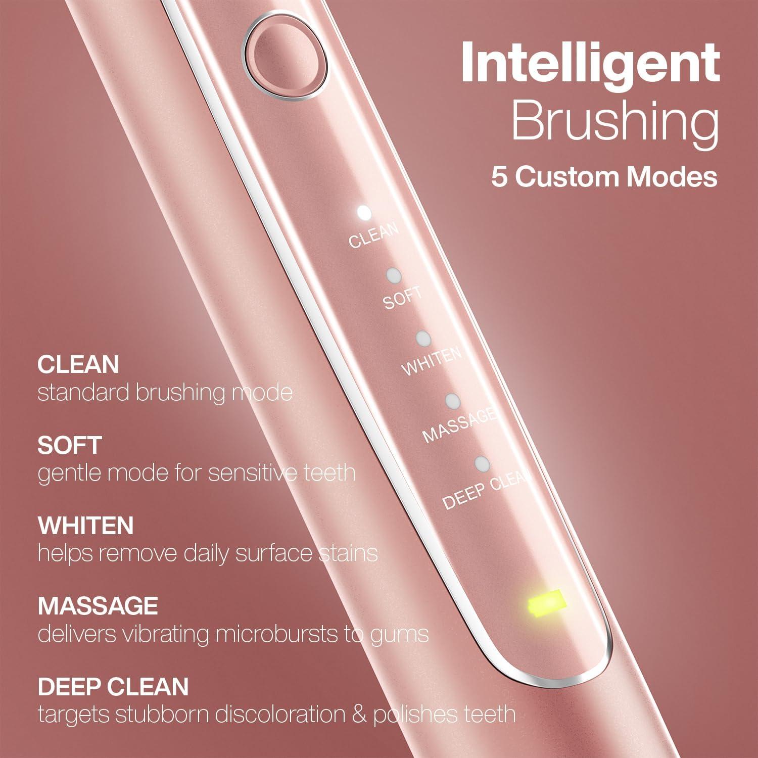 Cepillo de Dientes Eléctrico Aquasonic Vibe PRO - Oro Rosa