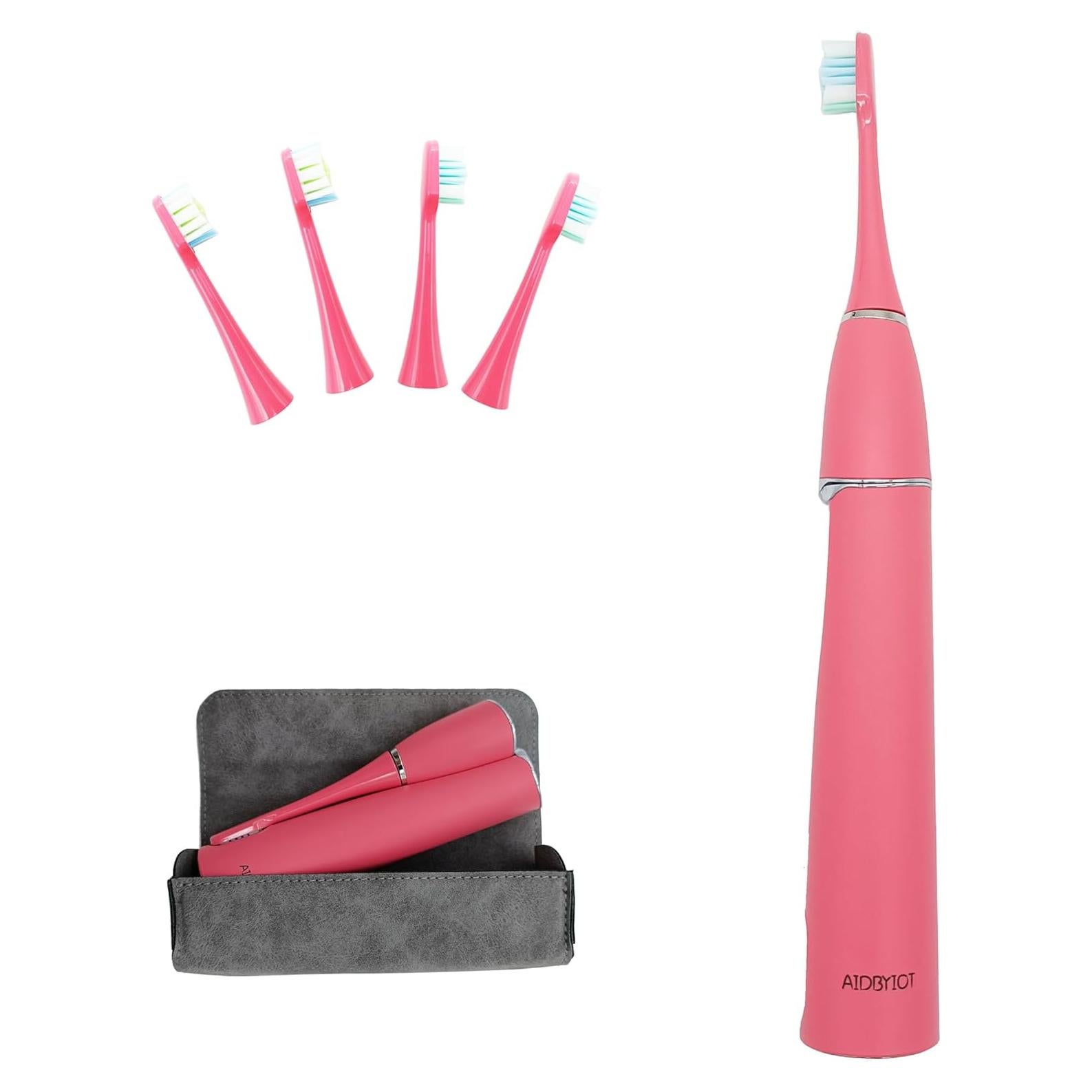 Cepillo de dientes eléctrico Sonic Lingmai UET-H01 rosa plegable