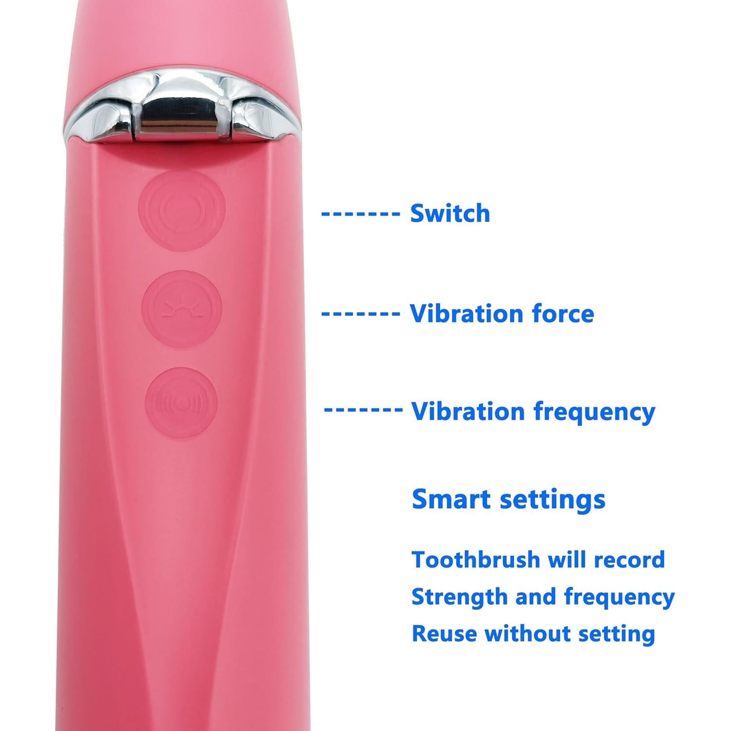 Cepillo de dientes eléctrico Sonic Lingmai UET-H01 rosa plegable