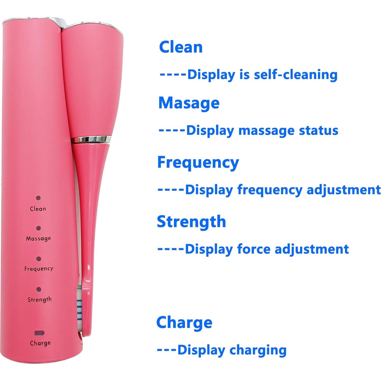 Cepillo de dientes eléctrico Sonic Lingmai UET-H01 rosa plegable