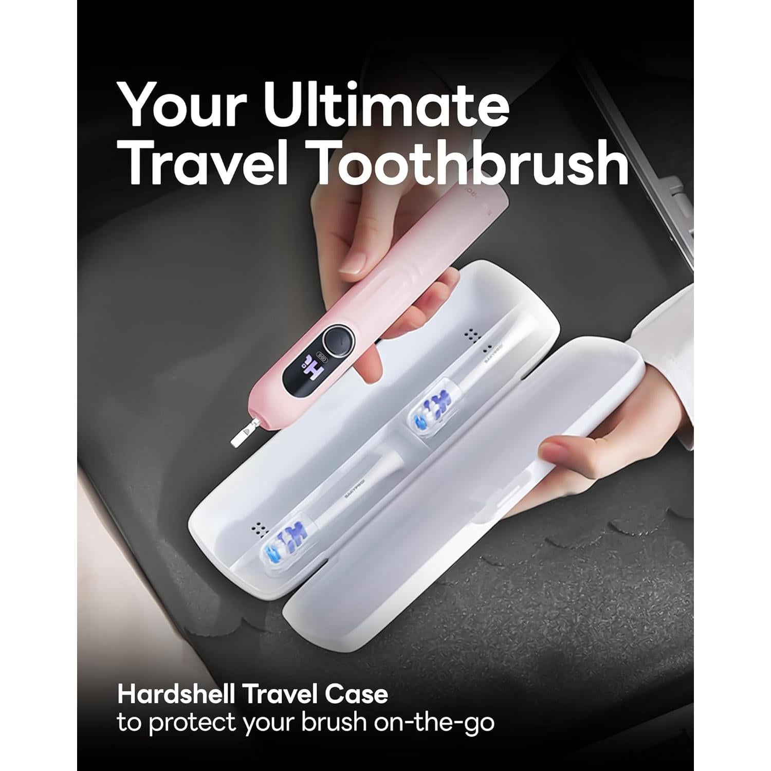 Cepillo de dientes eléctrico Sakyproal G5S rosa con pantalla AI