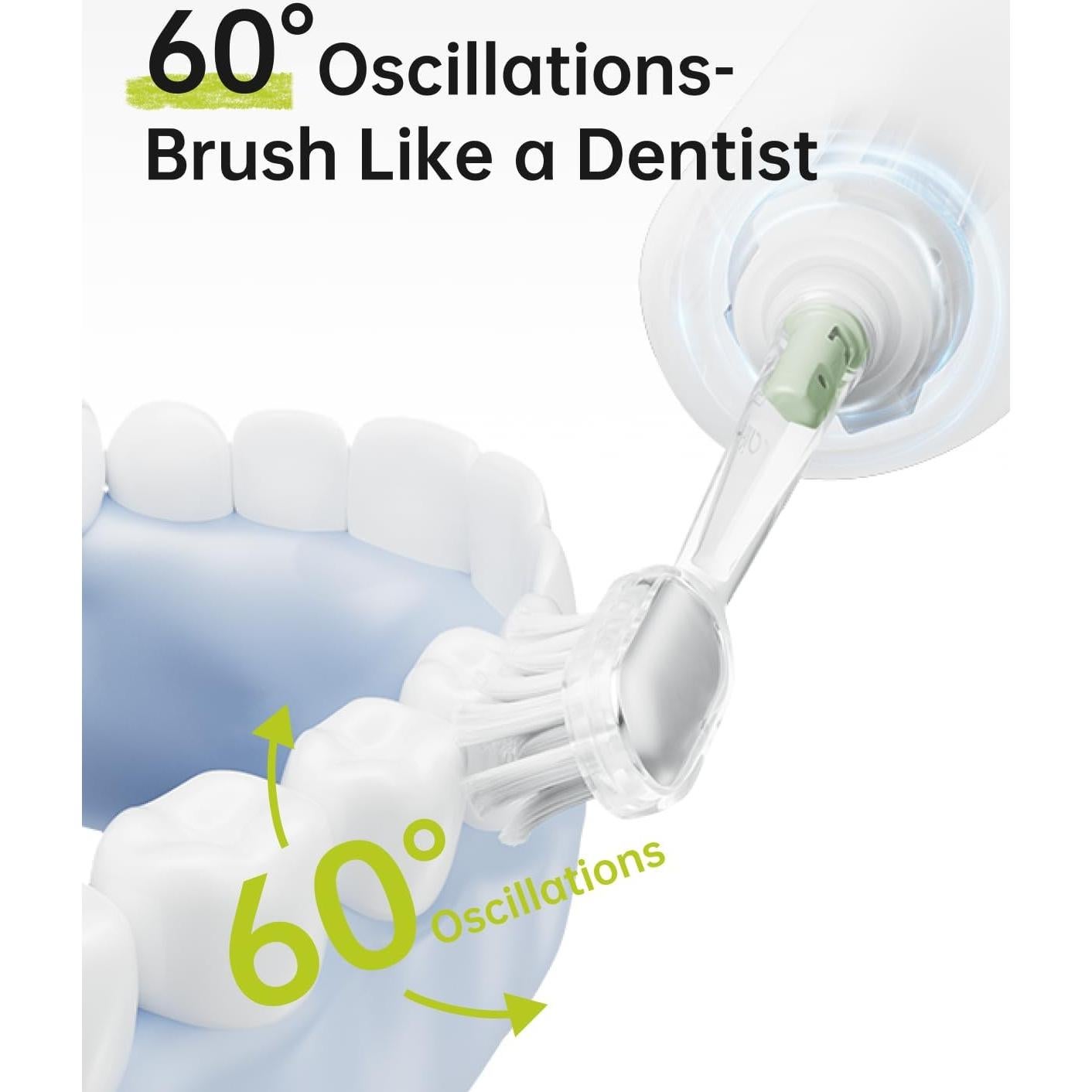 Cepillo de Dientes Eléctrico Laifen Wave SE Verde, 2 Cabezas