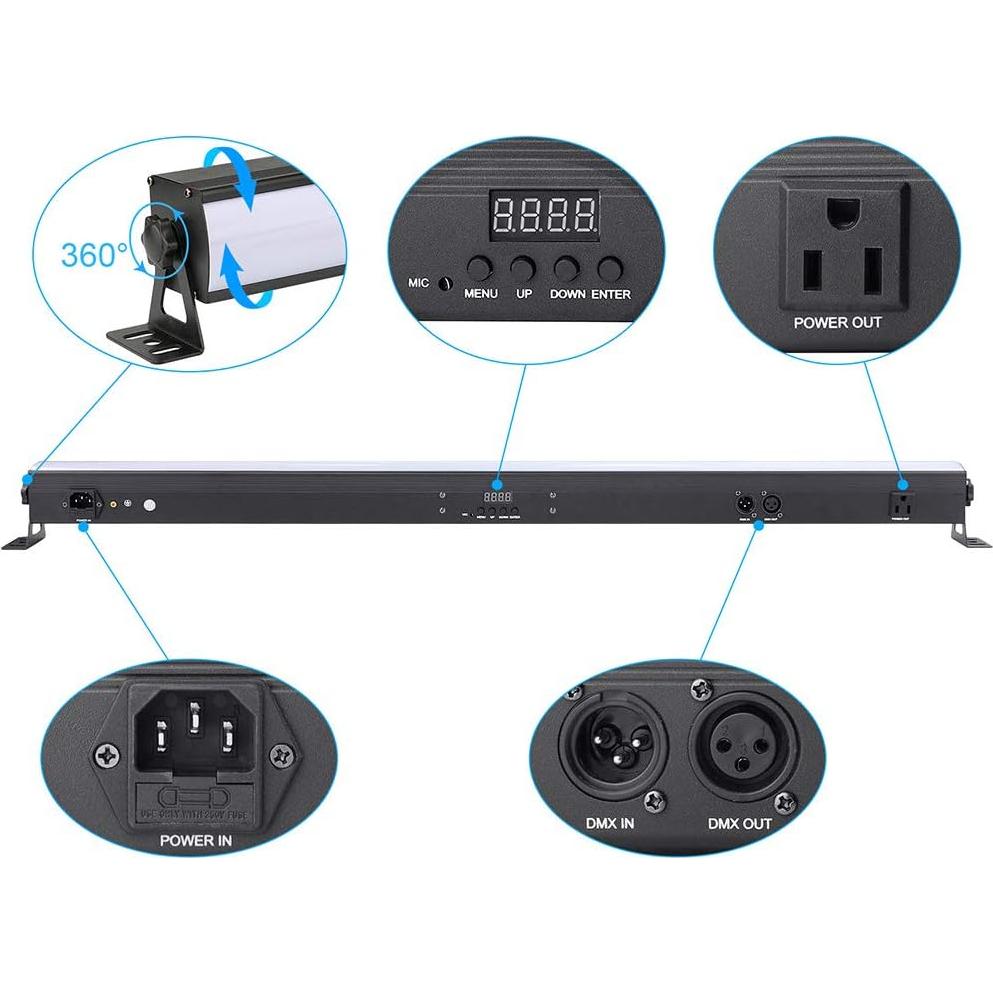 Barra de Luz LED DMX OPPSK 101,6 cm 60W 224 LEDs RGB