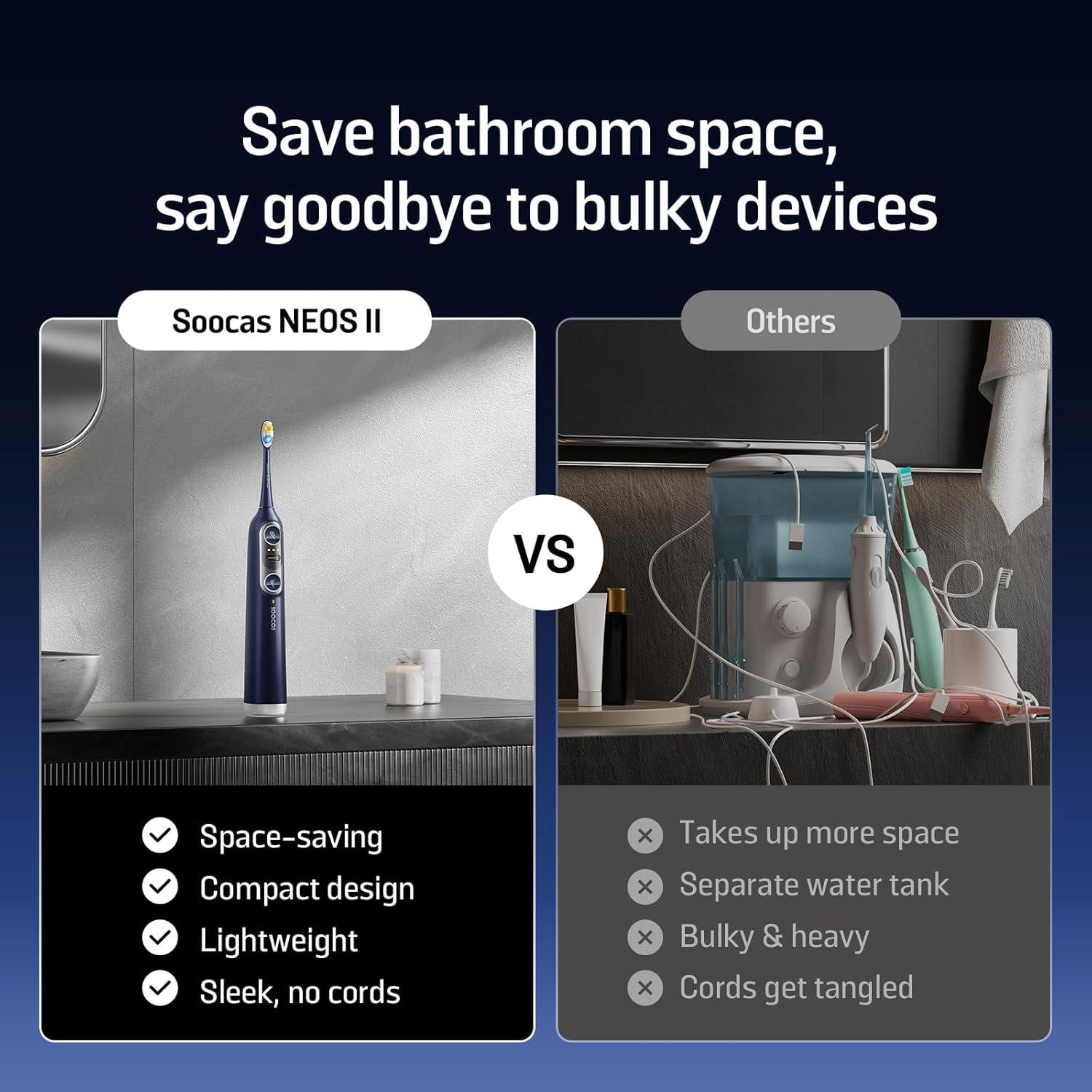 Cepillo de dientes eléctrico Soocas NEOS II con irrigador