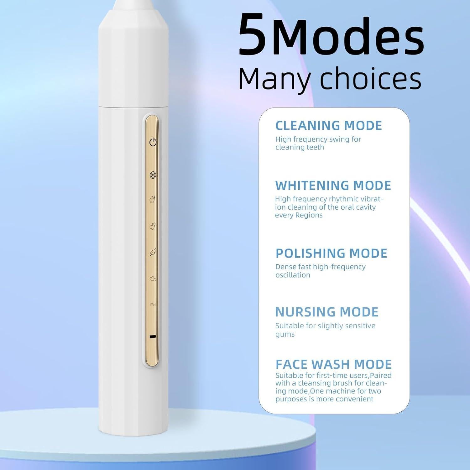 Cepillo de Dientes Eléctrico Sonic Fairir con 10 Cabezas, IPX8