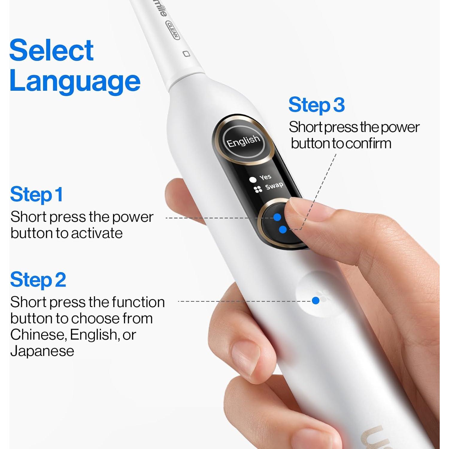 Cepillo de Dientes Eléctrico Usmile Y10 PRO con Pantalla Inteligente