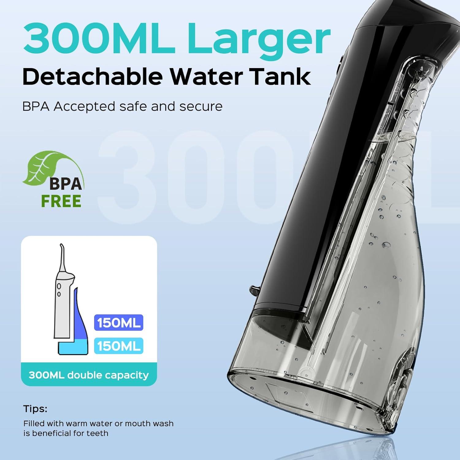 COSLUS Irrigador Dental Portátil y Cepillo Eléctrico 2 en 1