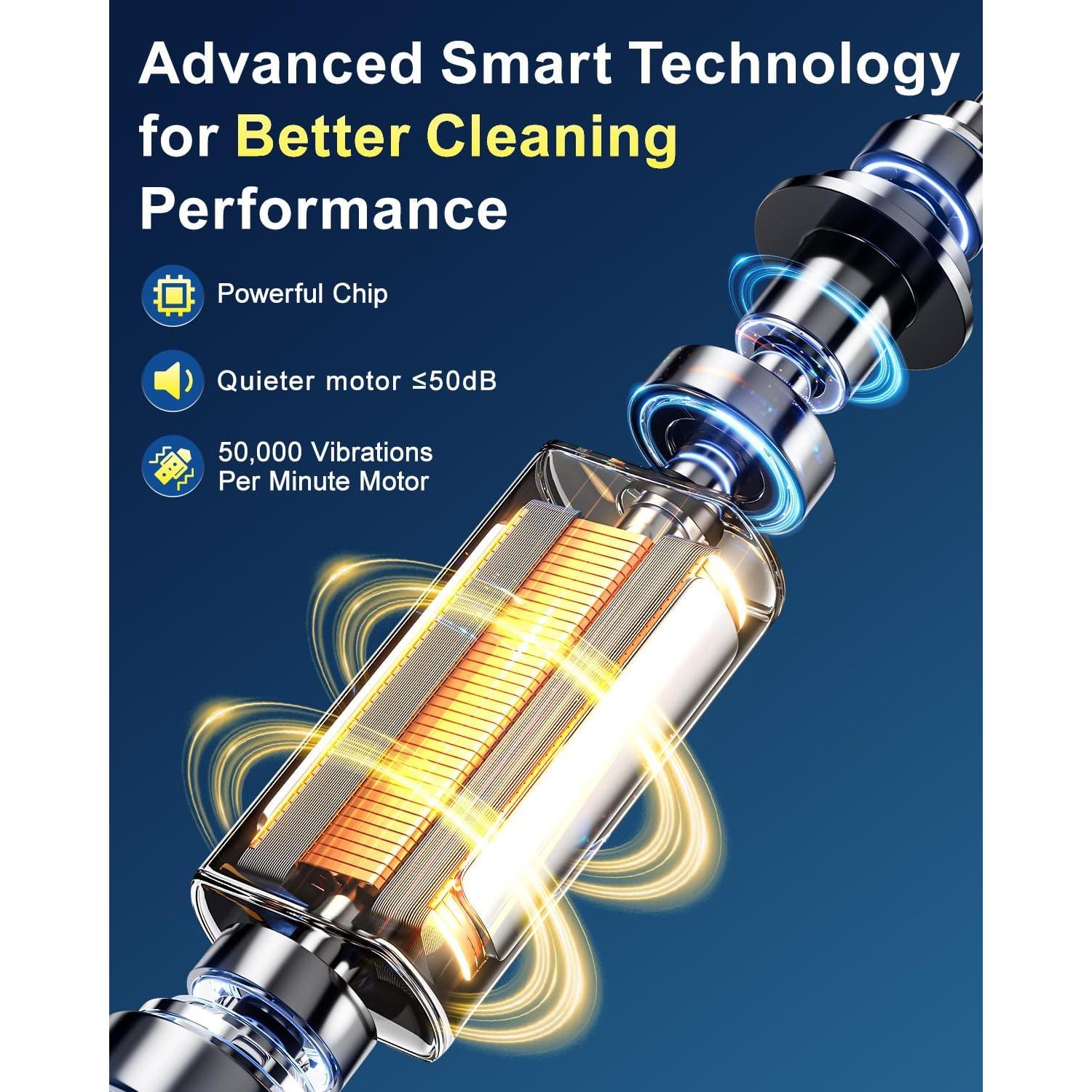 Cepillo de Dientes Eléctrico Rtauys R6 con 8 Cabezas y 5 Modos