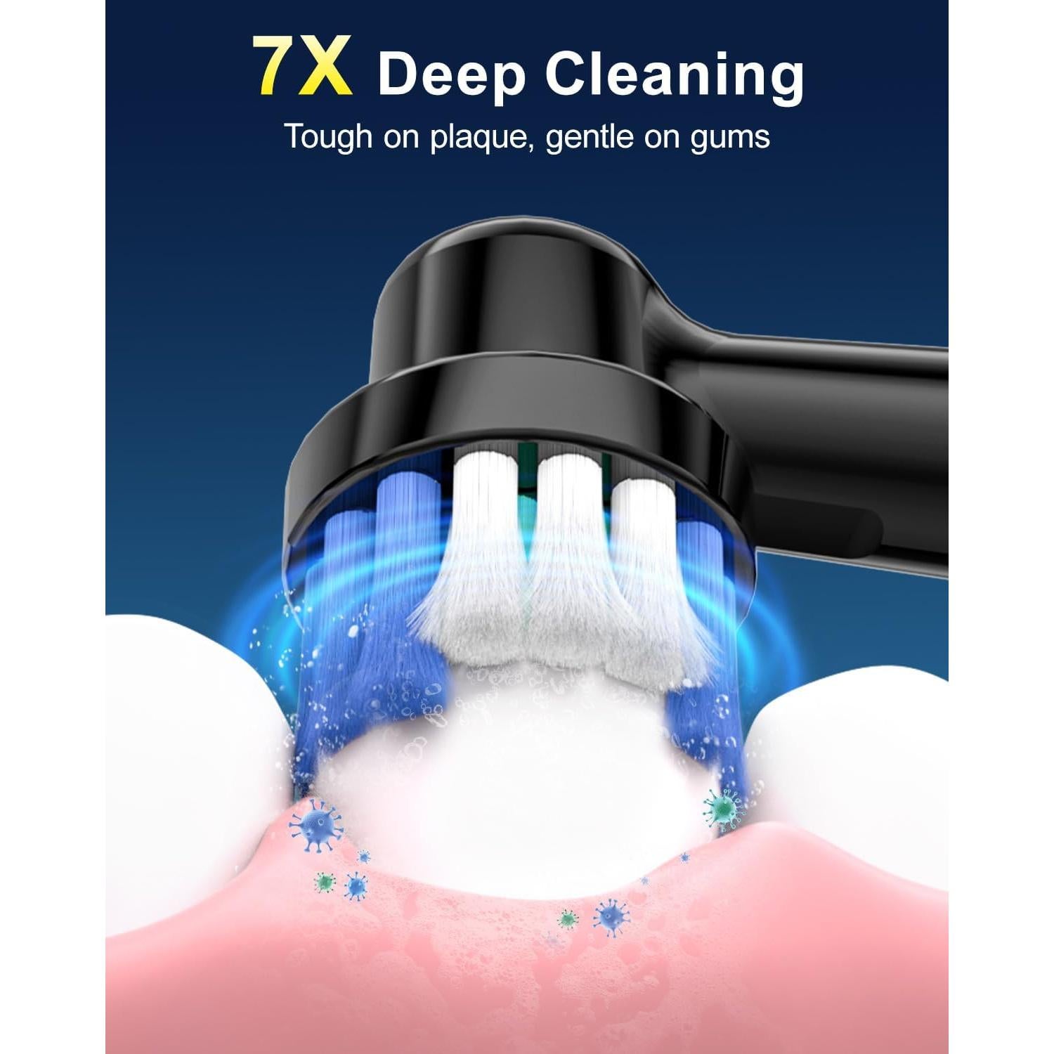 Cepillo de Dientes Eléctrico Rtauys R6 con 8 Cabezas y 5 Modos