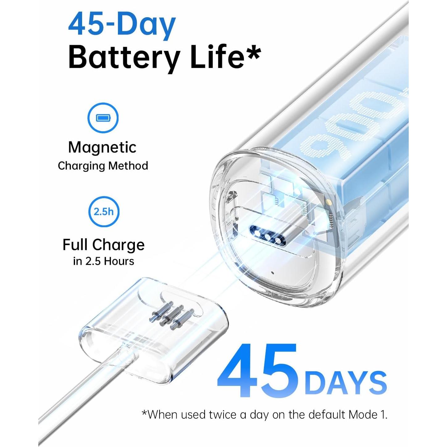 Cepillo de Dientes Eléctrico Laifen Wave, 66,000 Vibraciones, 3 Cabezas