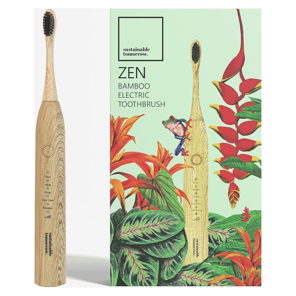 Cepillo de Dientes Eléctrico Zen Bamboo Recargable 5 Modos