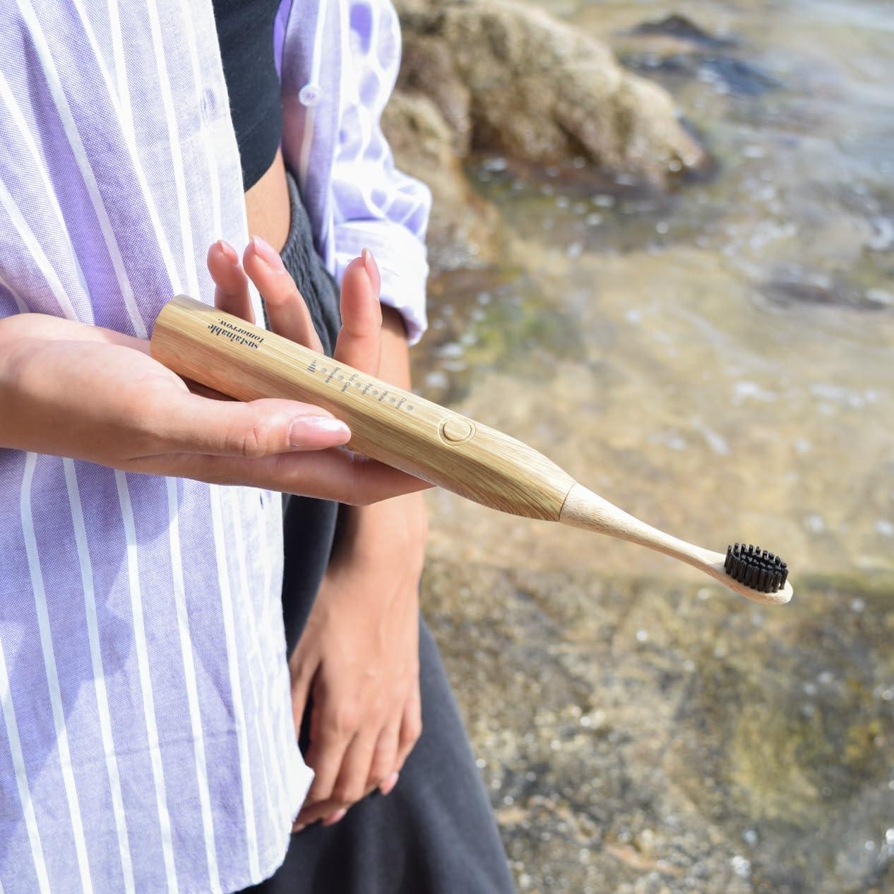 Cepillo de Dientes Eléctrico Zen Bamboo Recargable 5 Modos