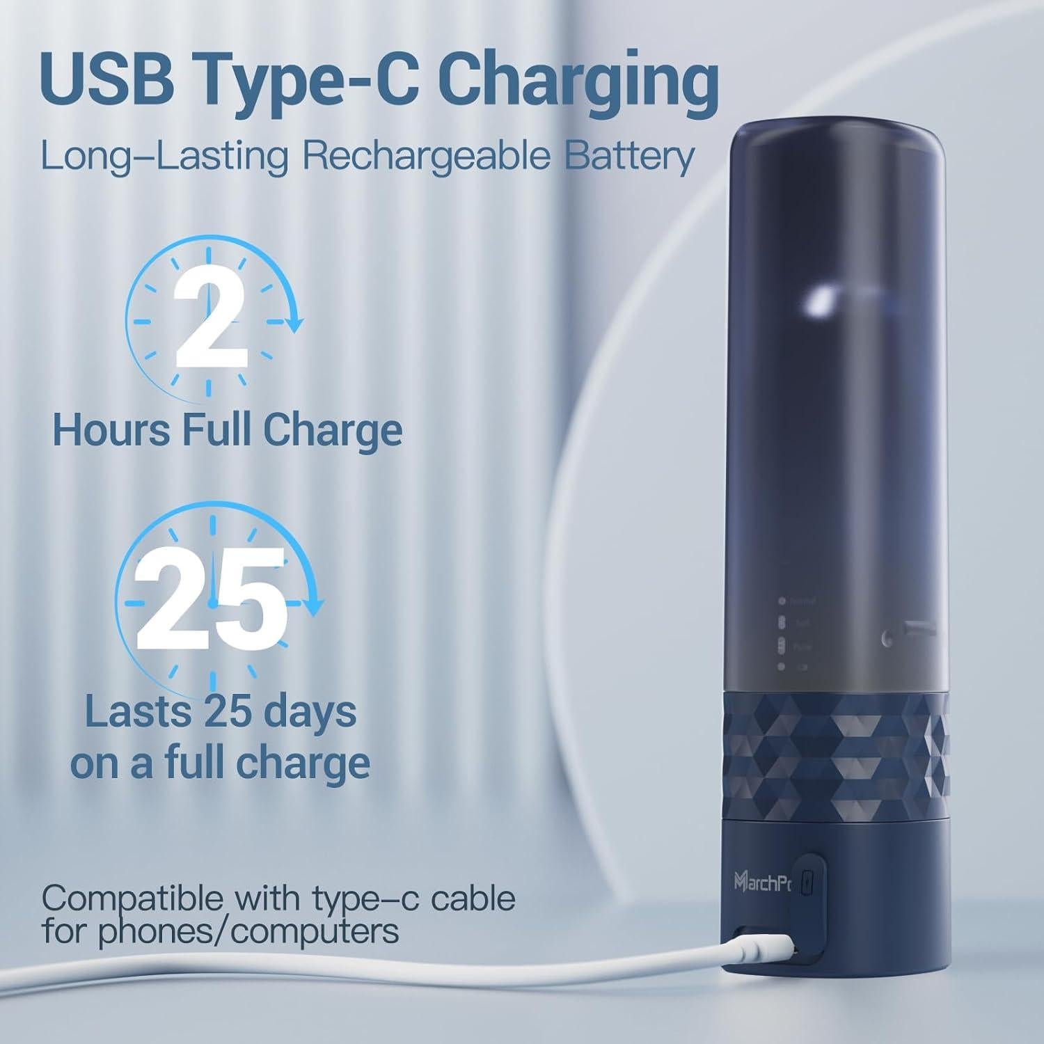 Cepillo de dientes eléctrico 2 en 1 MarchPower XY10 con irrigador